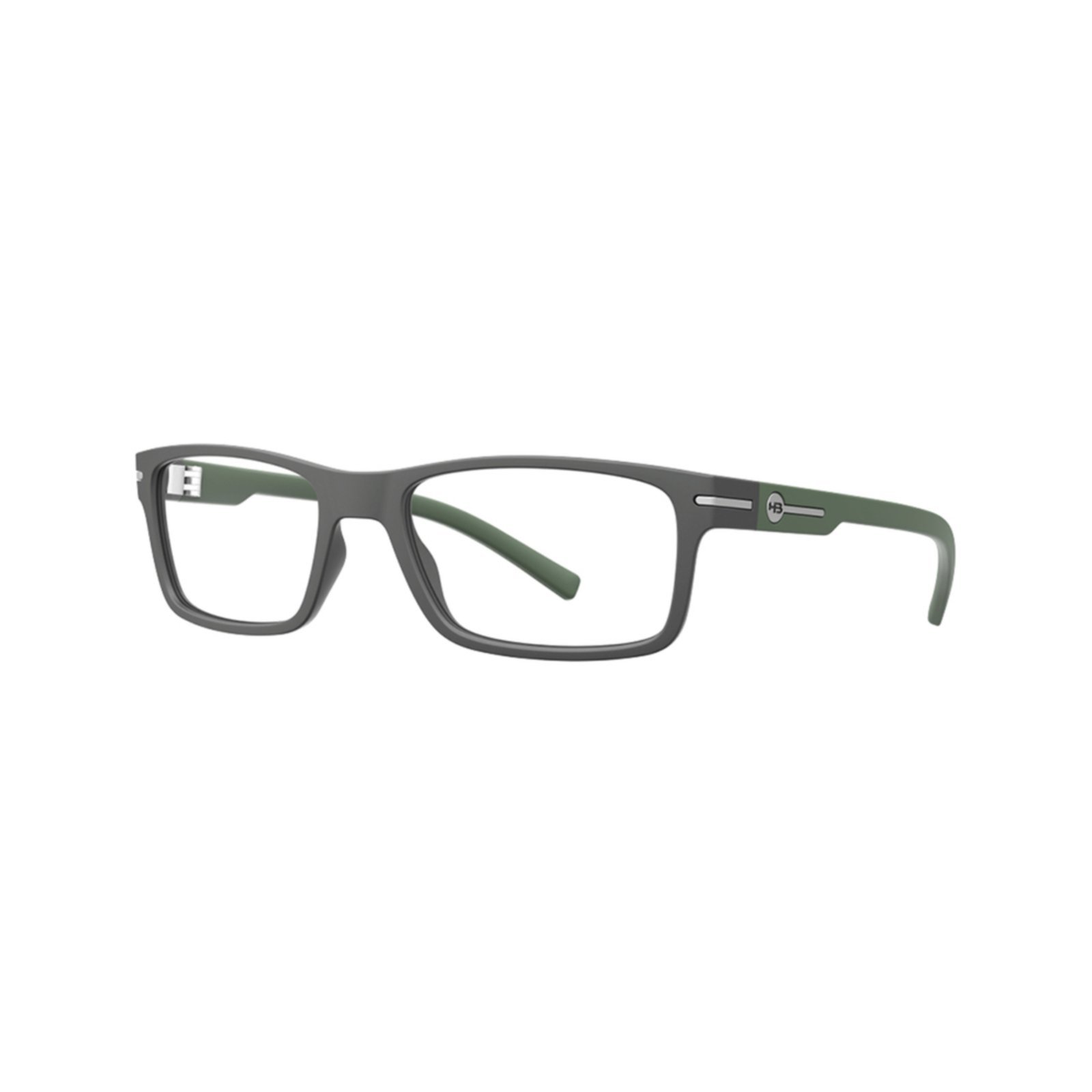Armação de Óculos HB 93131 – Cinza Graphite e Verde 53