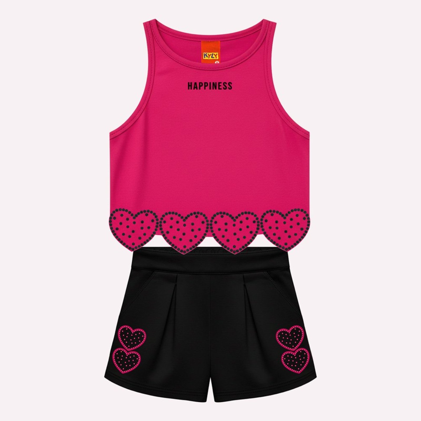 Infantil - Conjunto Menina Corações Kyly