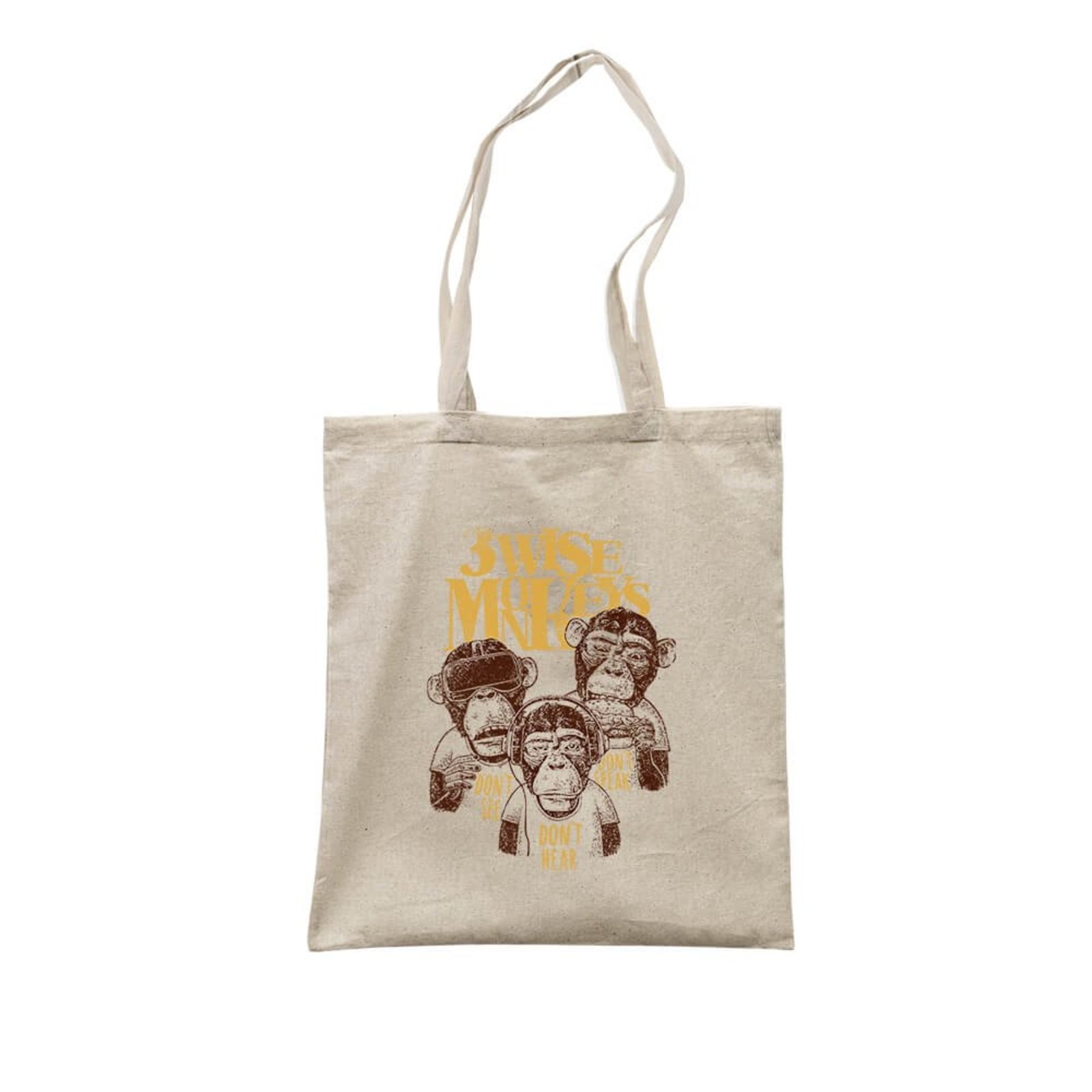 Ecobag Three Wise Monkeys - Bege - Casual - Studio Geek