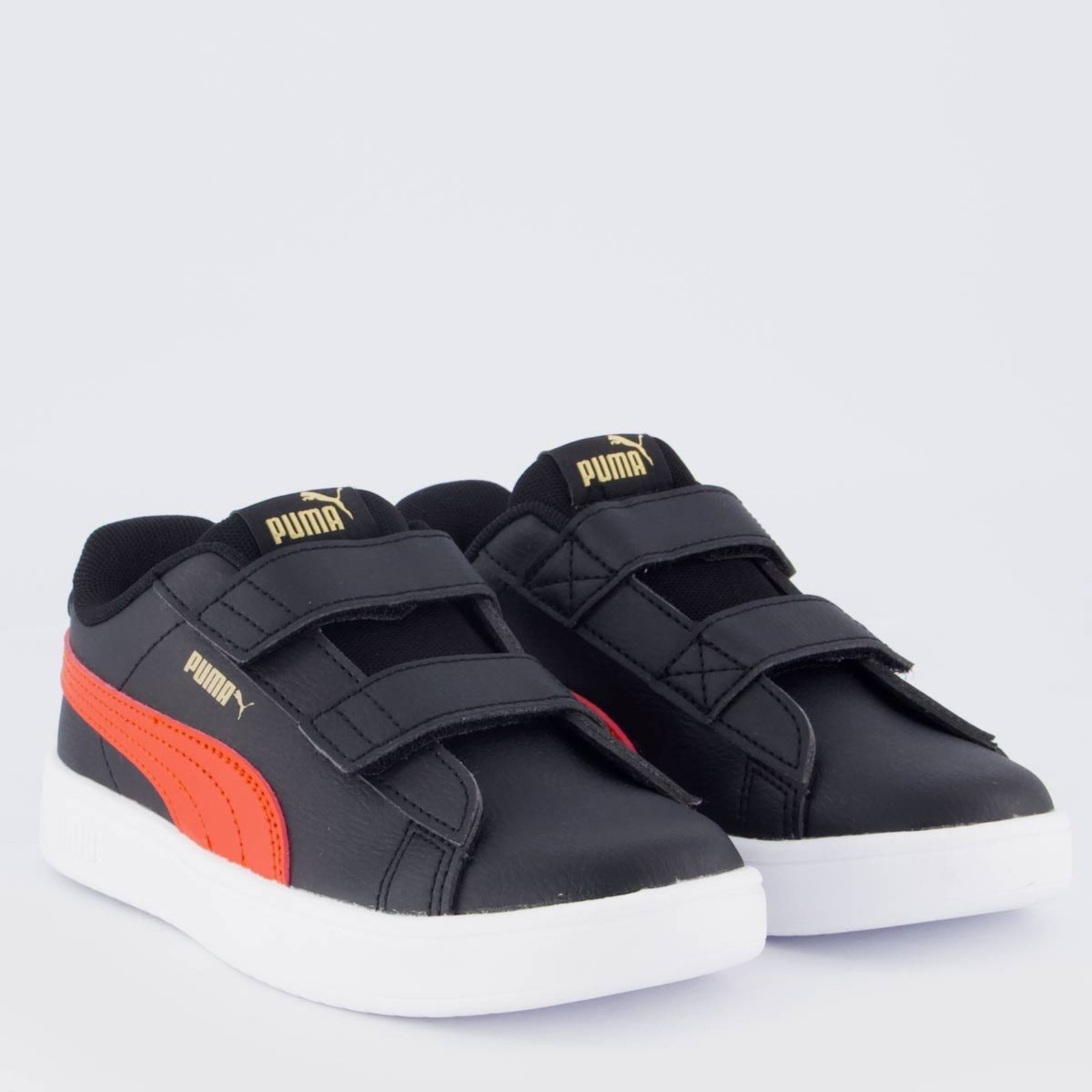 Vista 3 Tênis Puma Rickie Classic Juvenil e Vermelho preto Puma preto