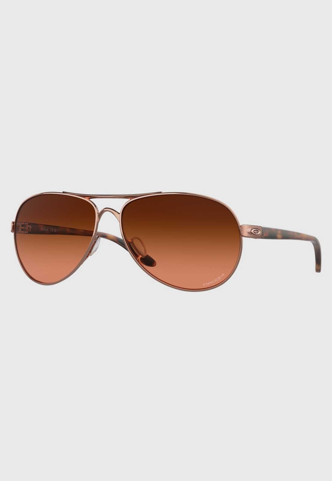 Óculos de Sol Oakley Feedback Aviador Marrom