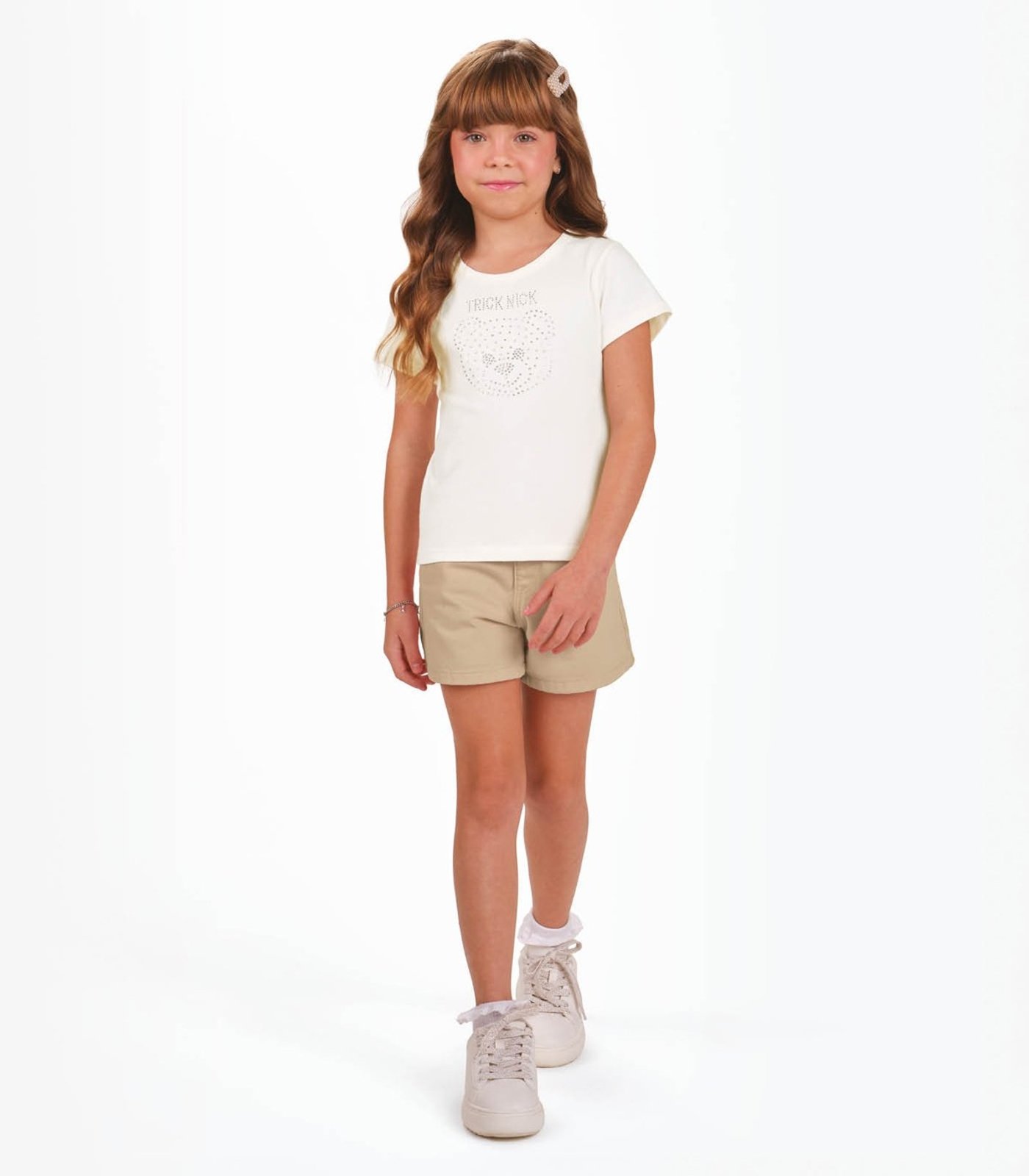 Infantil - Conjunto Blusa Com Shorts Trick Nick Bege