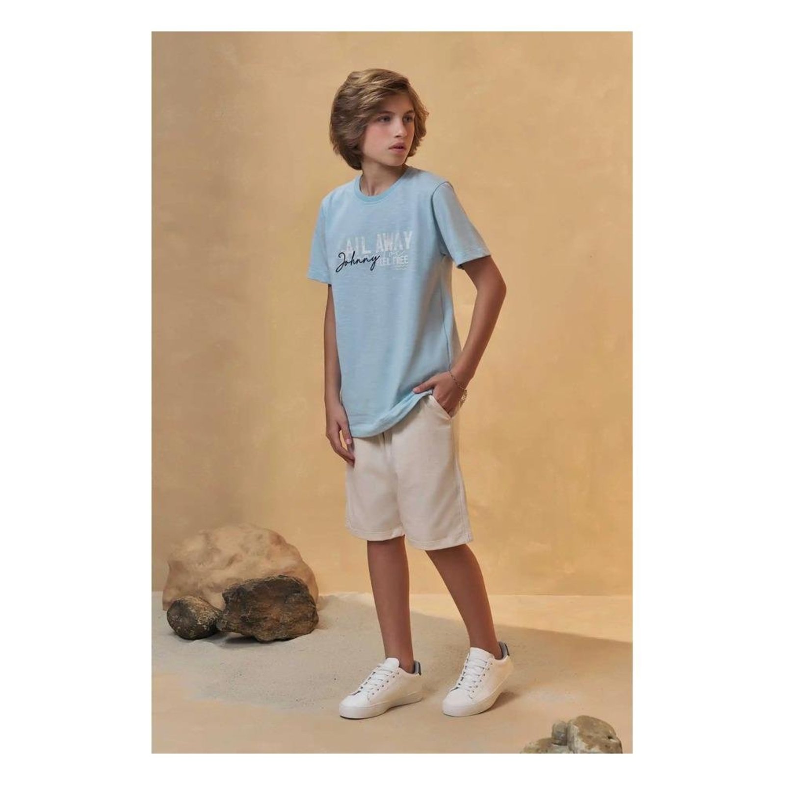 Infantil - Conjunto Menino Azul Estampado Johnny Fox 10 Unico