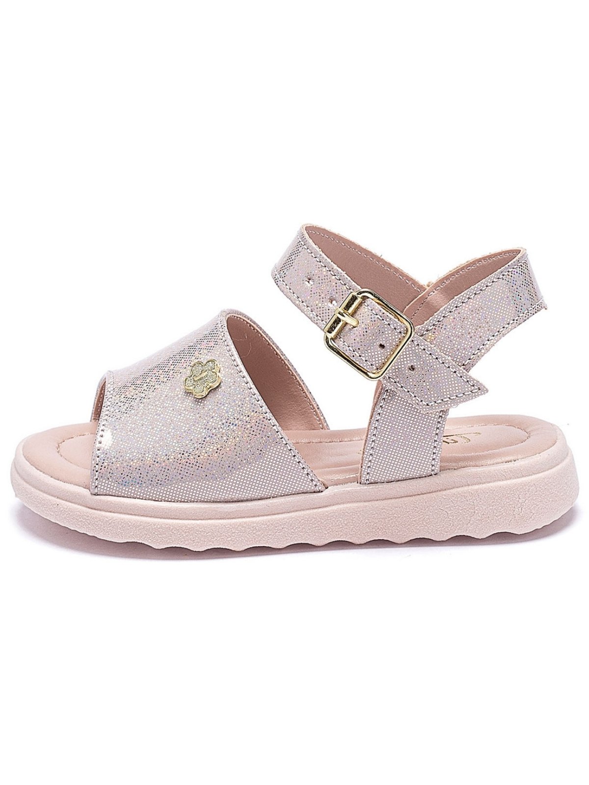Infantil – Sandália Menina Tininha Casual Avarca Glitter Nude