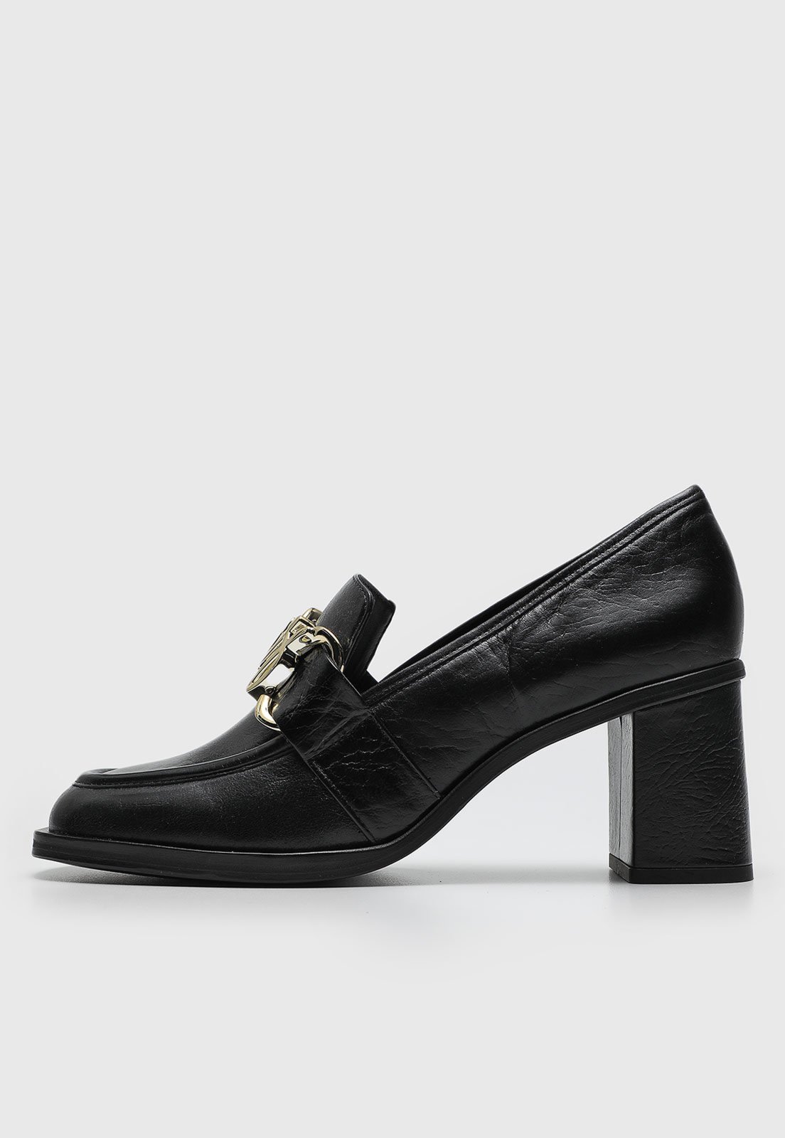 Scarpin Mule Vicenza Salto Grosso Preto