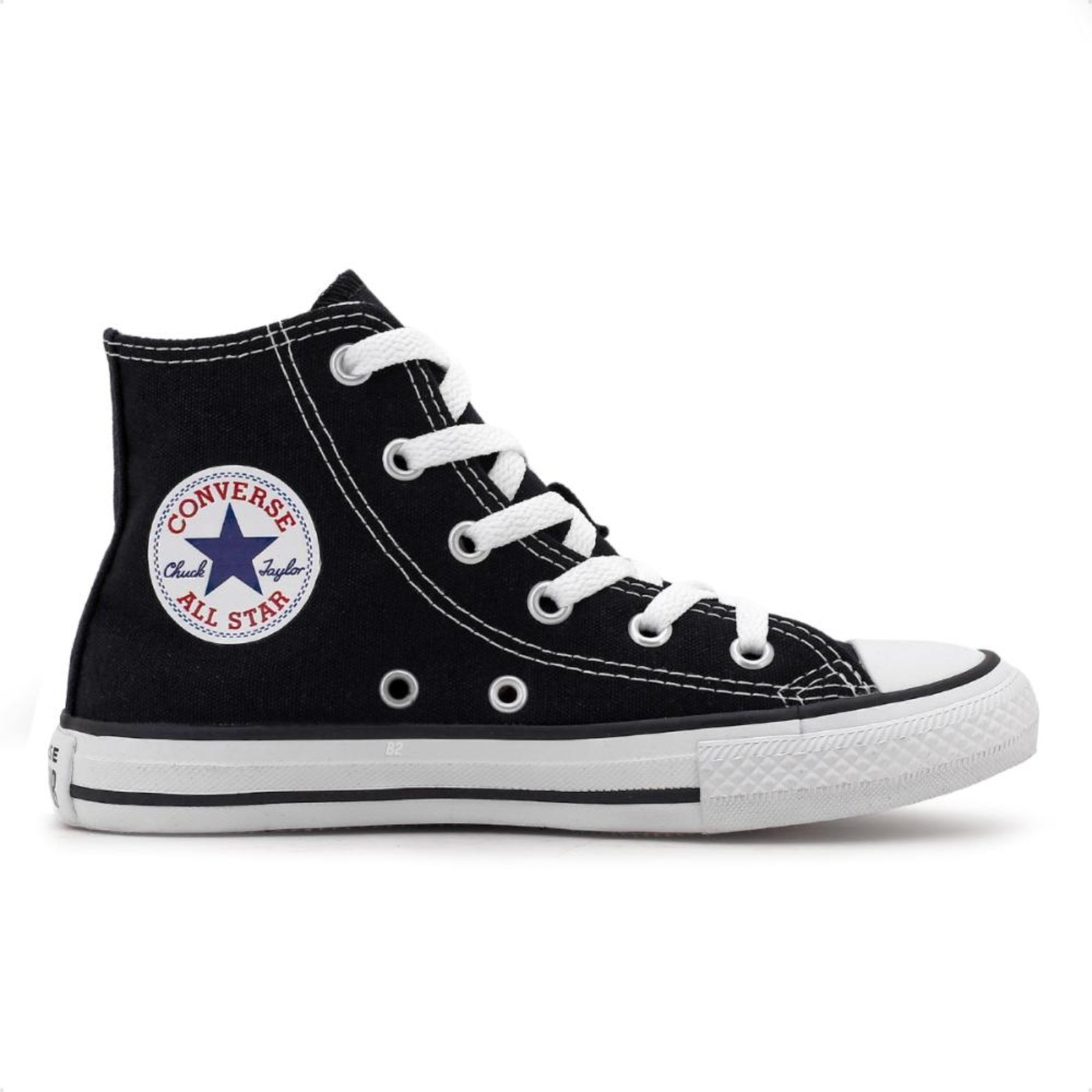 Infantil - Tênis Converse Chuck Taylor All Star Cano Alto Juvenil Preto