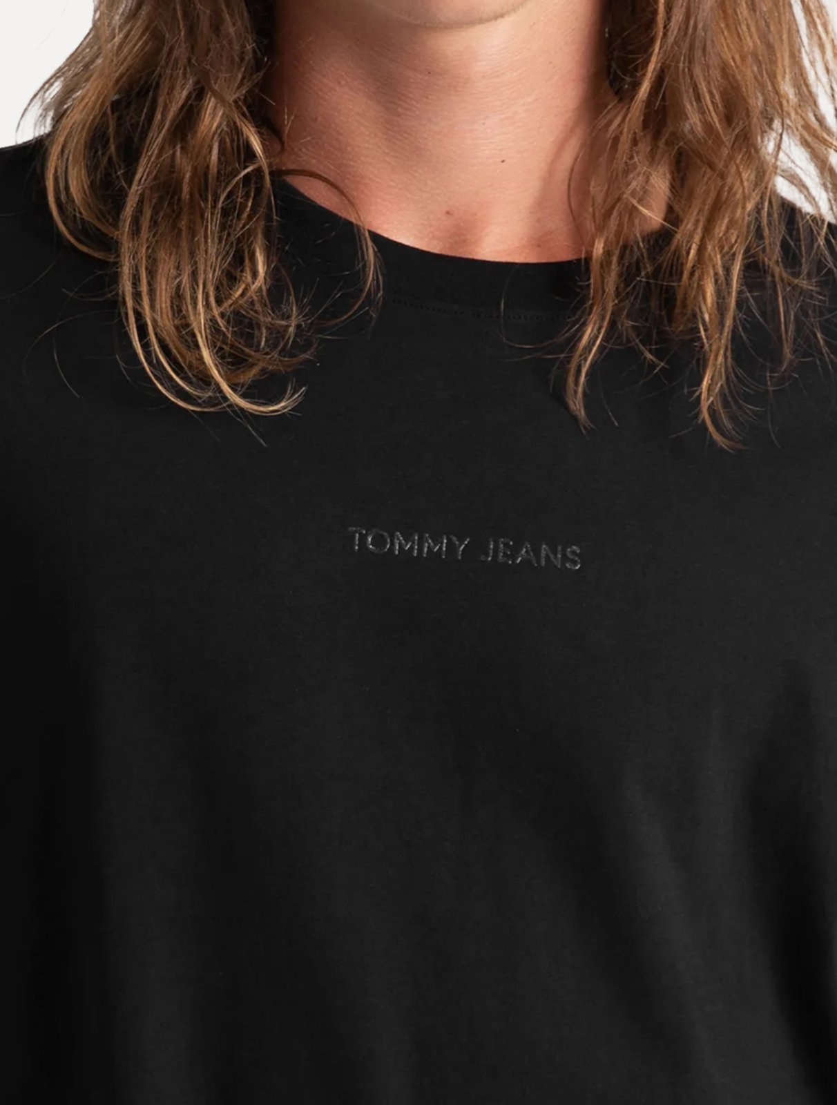 Vista 3 Camiseta Tommy Jeans Masculina Linear Gel preto Tommy Jeans preto