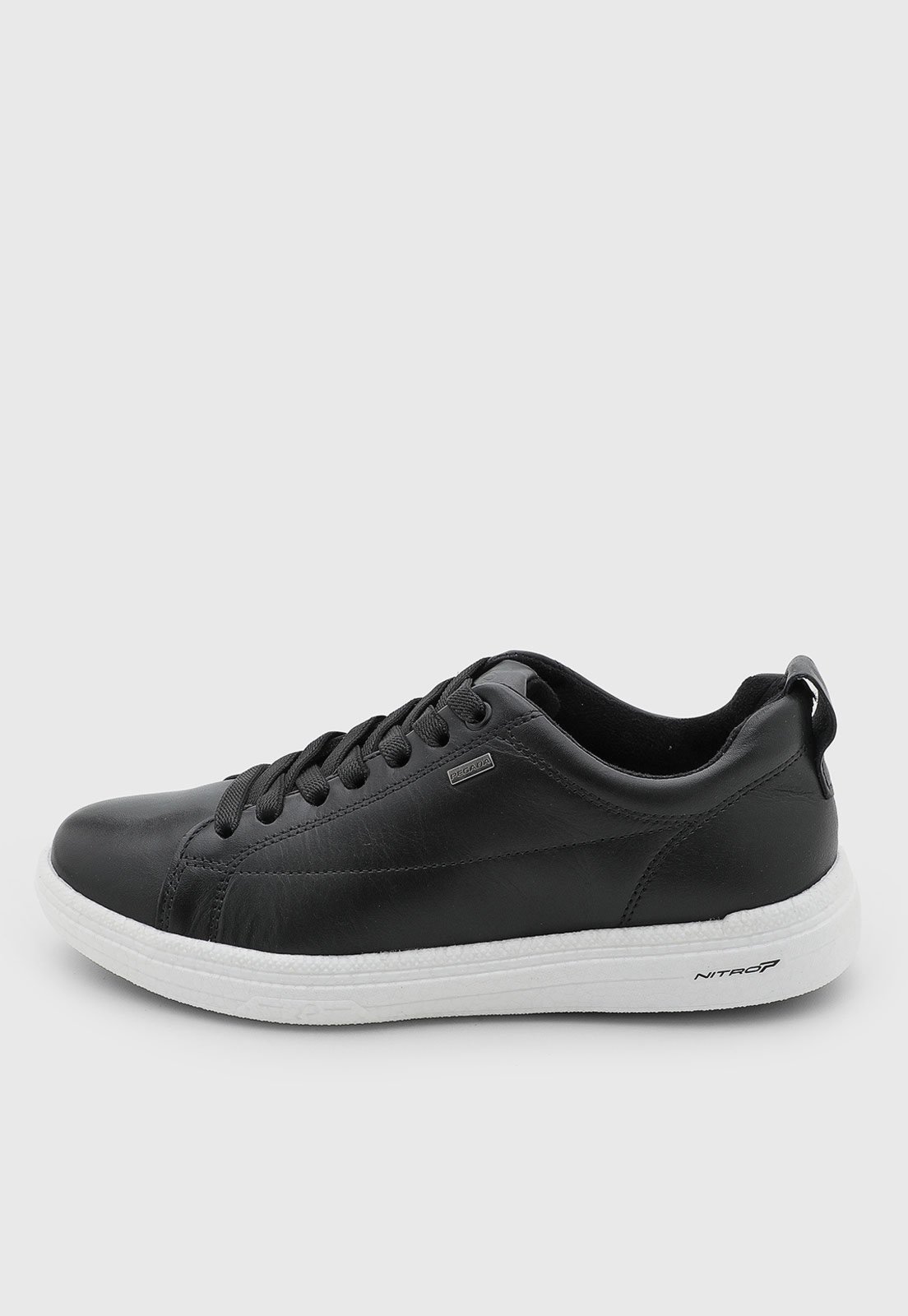 Tênis Masculino Pegada Casual Couro Preto
