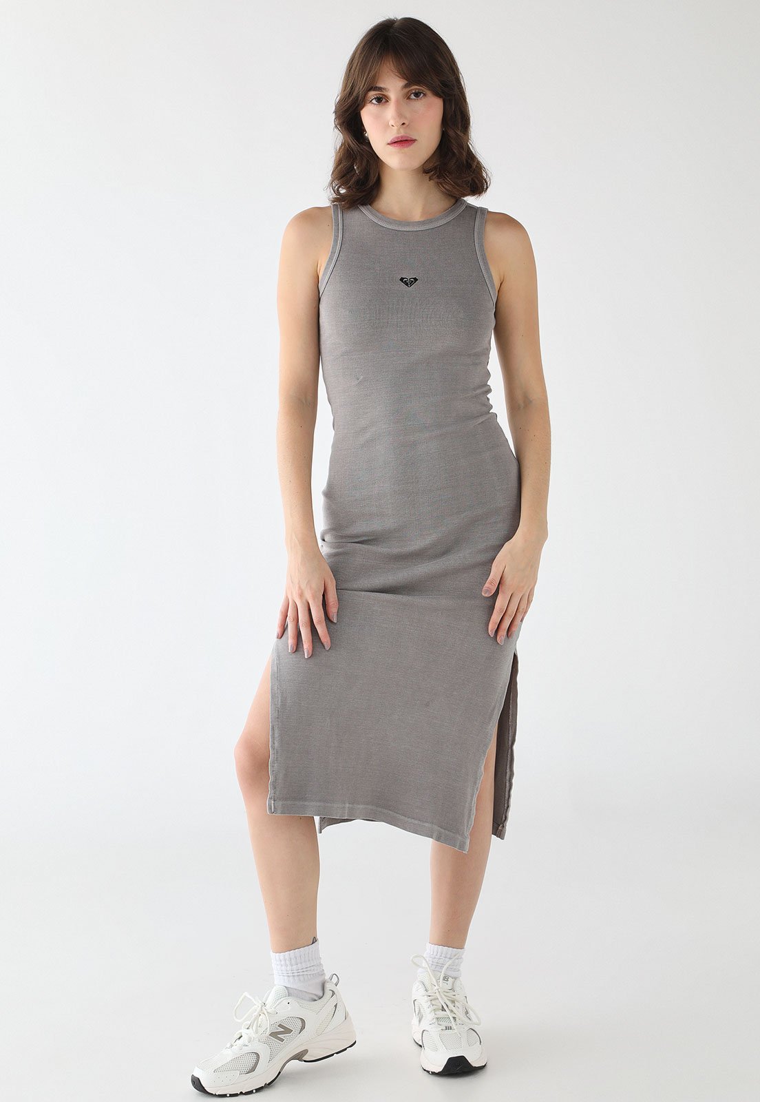 Vestido Feminino Roxy Tomboy Dress Cinza