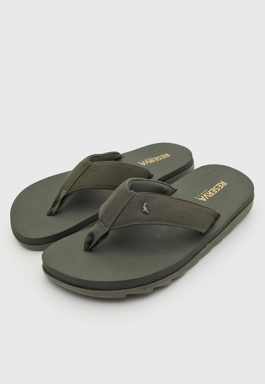 Chinelo Reserva Tiras Logo Verde