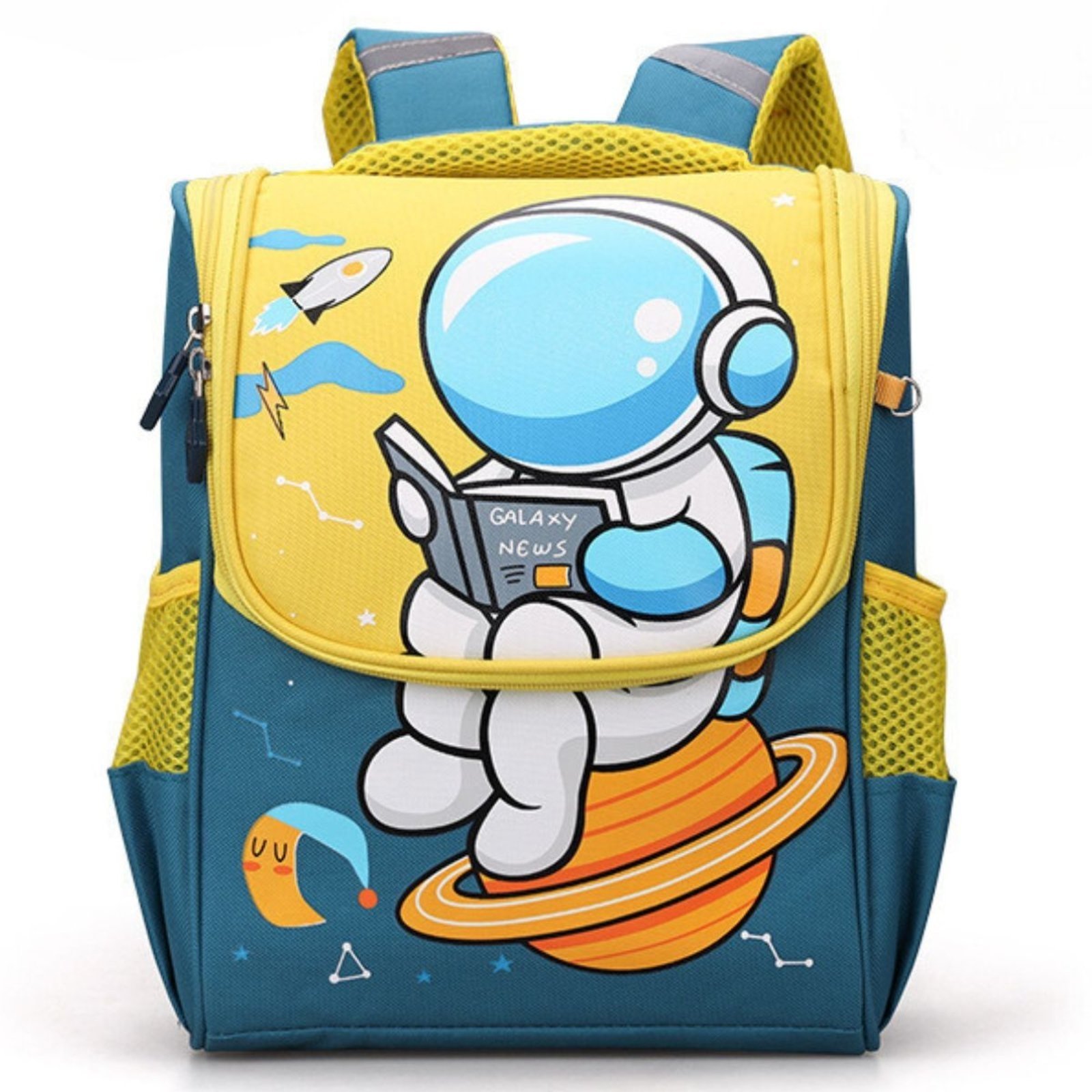 Infantil - Mochila Escolar Menino Menina Dinossauro Gatinho de Costas Star Shop Azul