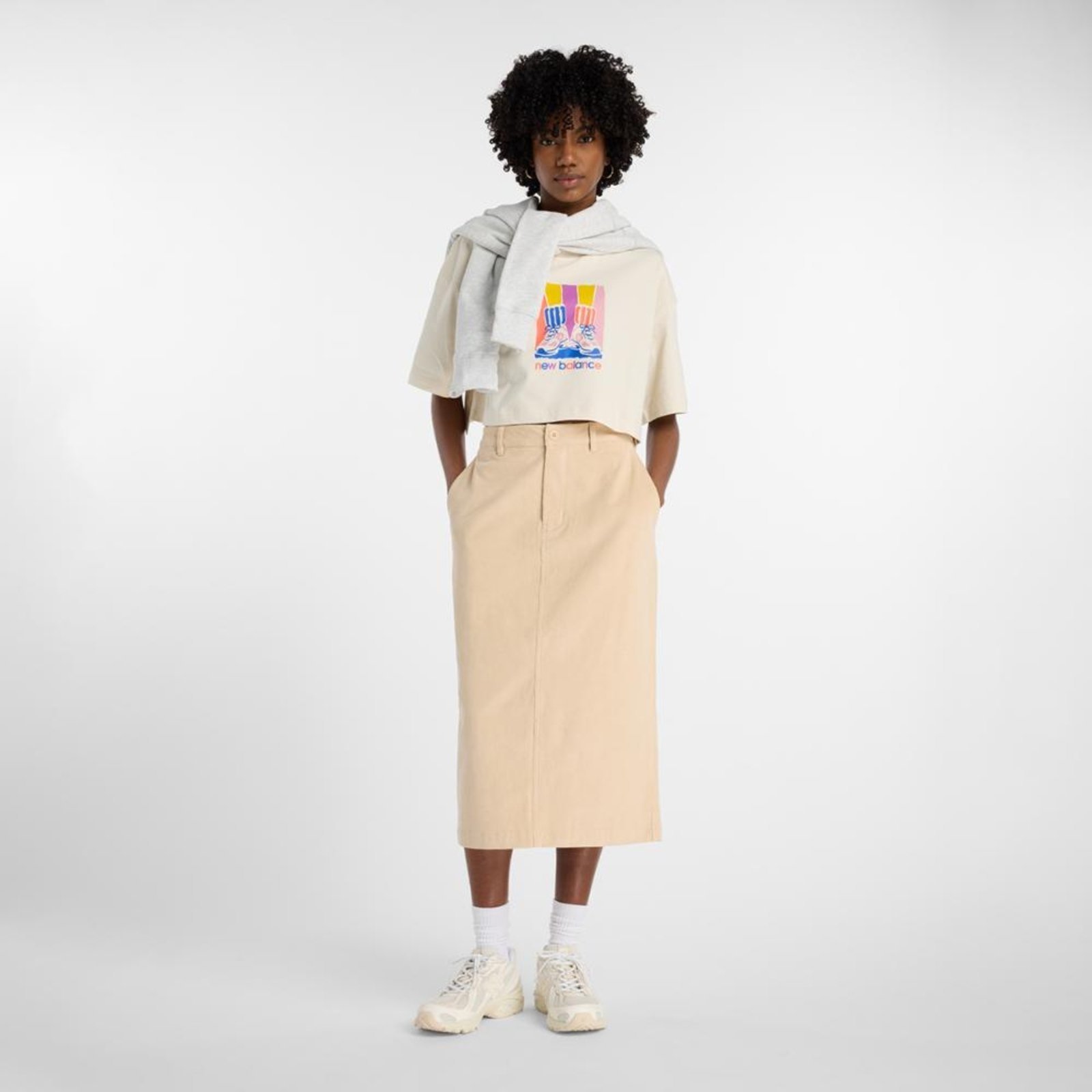 Vista 3 Saia Stretch Corduroy Midi Feminina New Balance incolor New Balance incolor