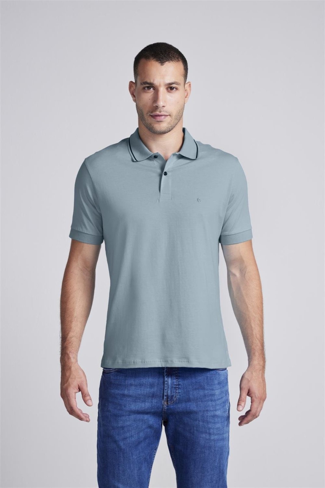 HIGHSTIL Polo Manga Curta Comfort Malha Básica - Verde Cedro