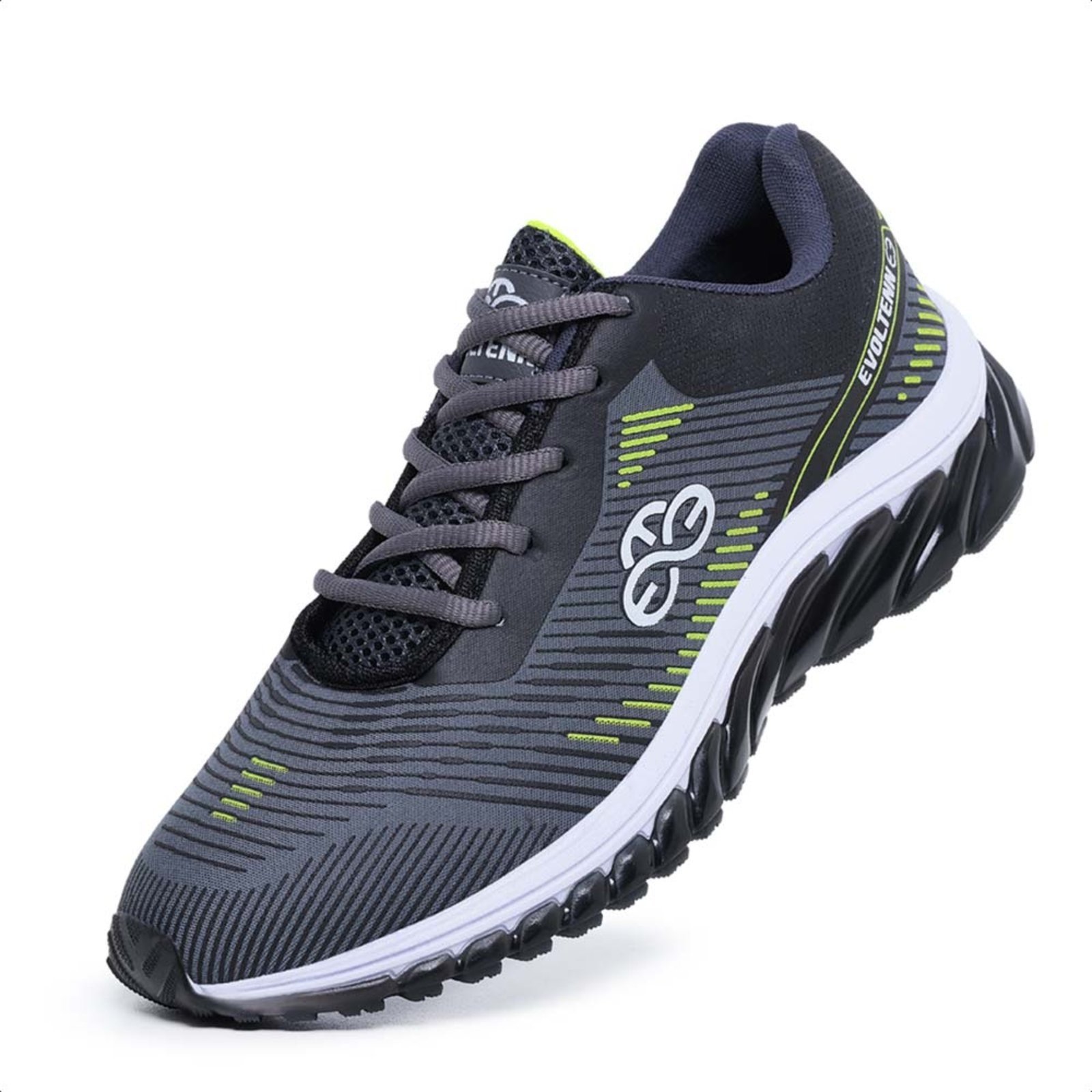 Tênis Masculino Esportivo Evoltenn Tube Runner Cinza
