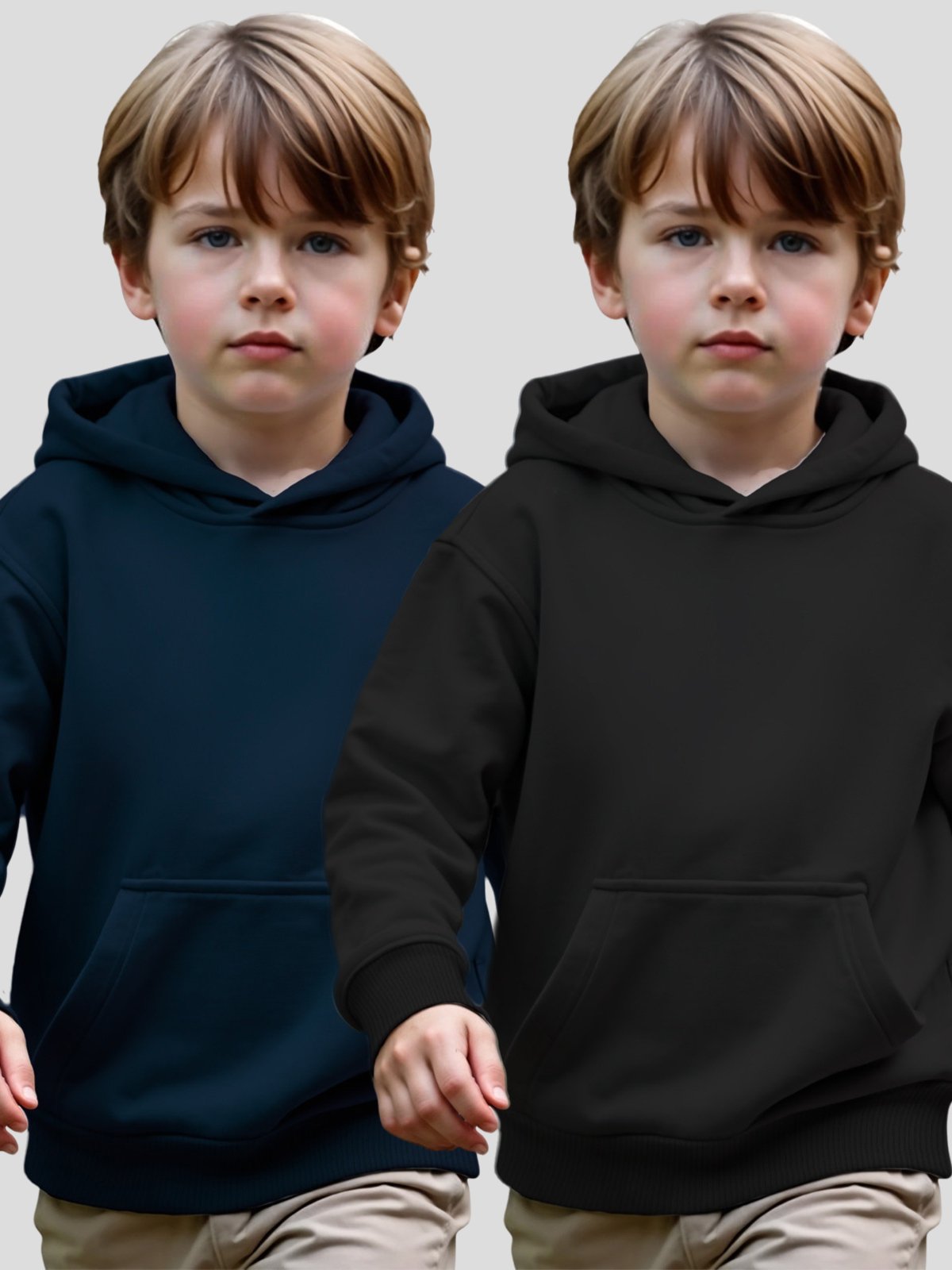 Infantil - Kit 2 Moletom Canguru Menino Benellys Preto e Marinho