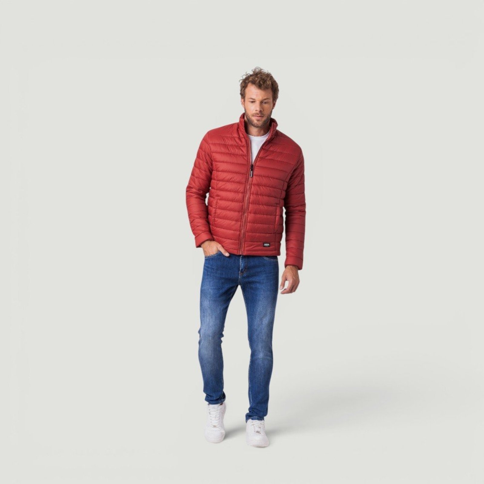 Jaqueta Puffer Masculina Endlees Rock e Soda Vinho