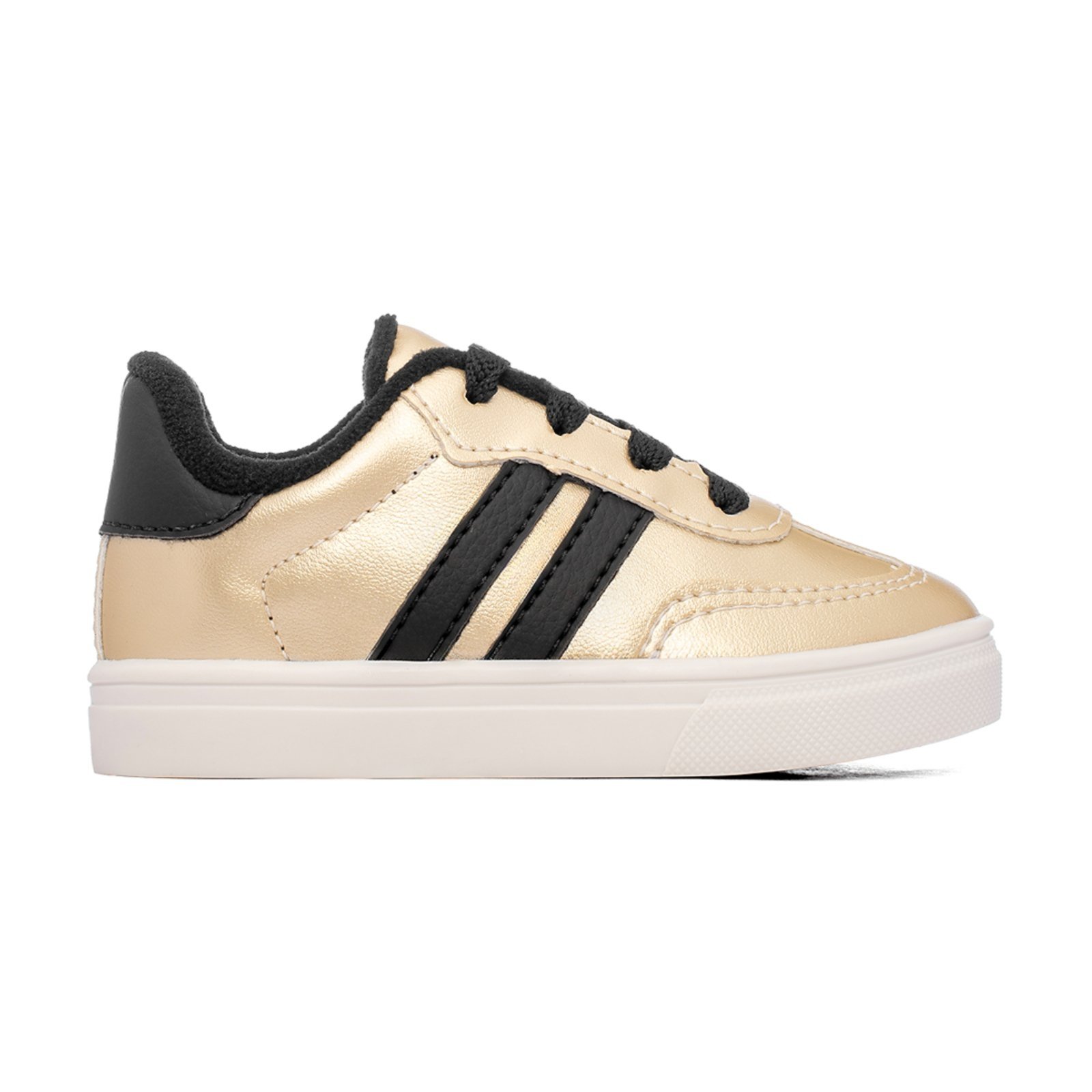 Vista 2 Infantil - Tenis Feminino Para Meninas Elegantes e Sofisticadas Funfy 340 dourado Funfy dourado
