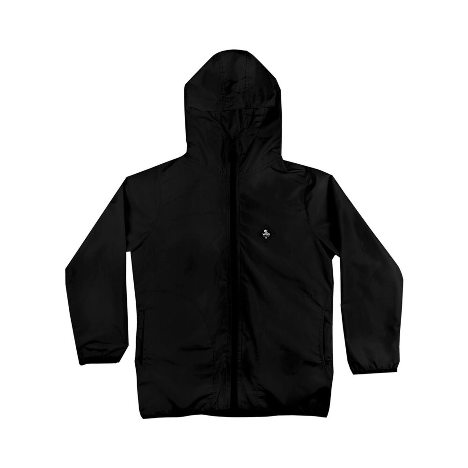 Infantil - Jaqueta Corta Vento Preto WSS Brasil Diamond