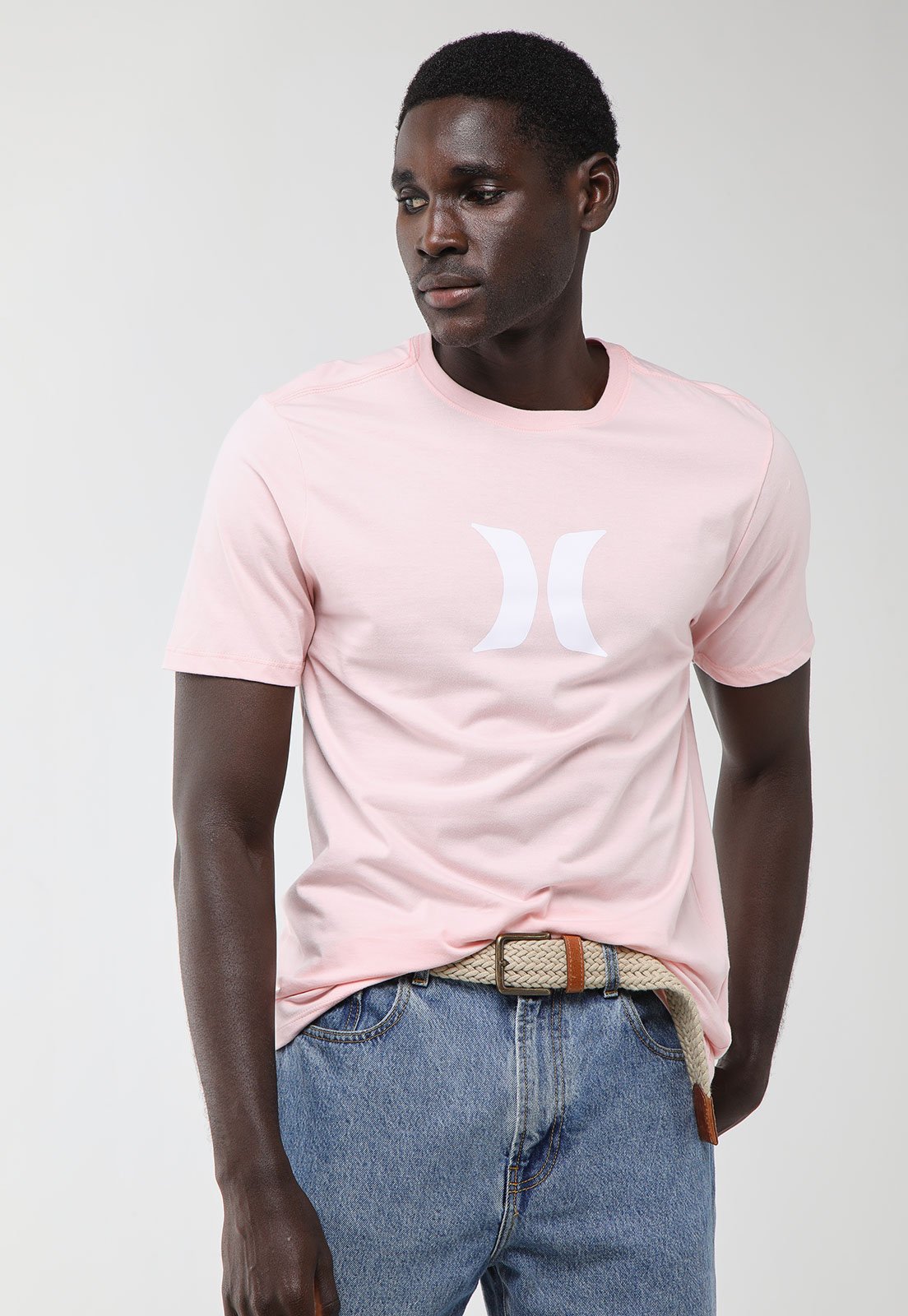 Camiseta Masculina Hurley Silk Icon Rosa