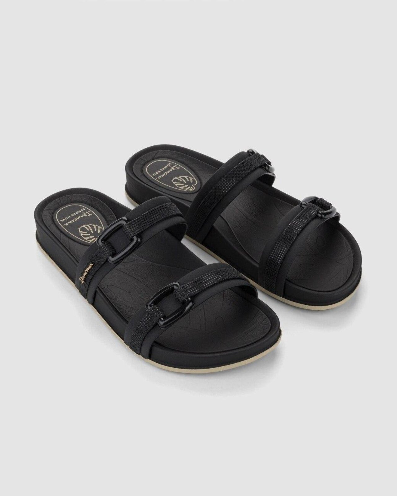 Chinelo Slide Feminino Ipanema Shine Preto