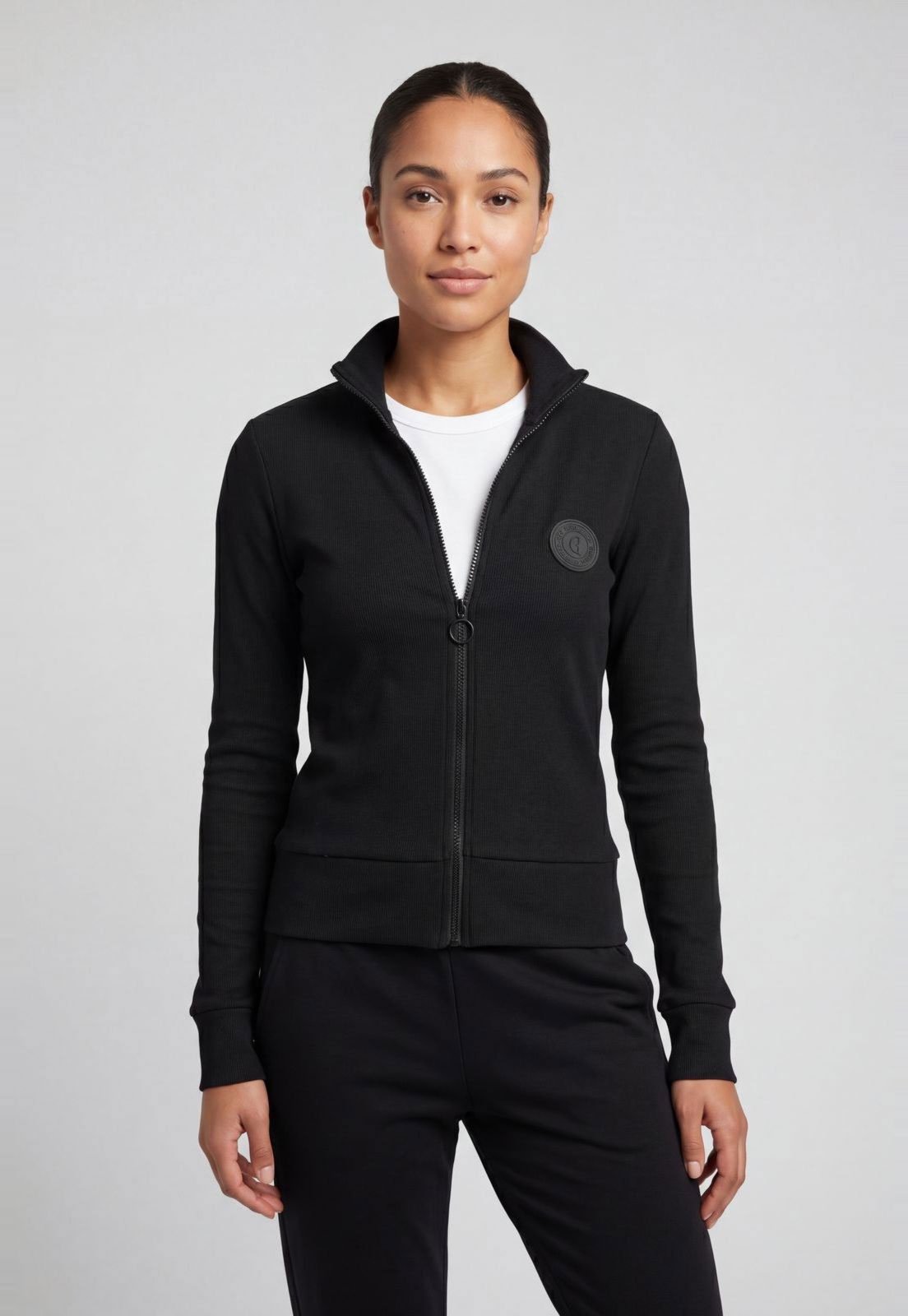 Jaqueta Feminina Colcci Sport Zíper Frontal Preta