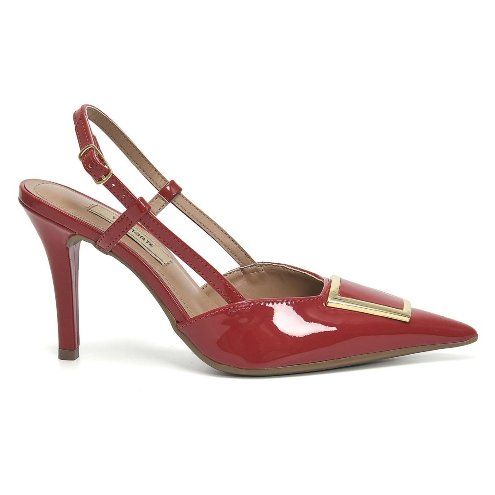 Scarpin Slingback Via Marte Square Feminino Vermelho