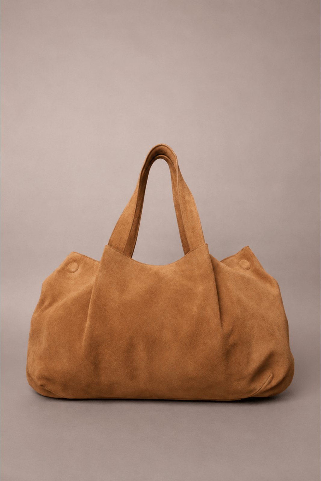 Bolsa Grande Calvin Klein Camurça Dupla Função - Havana