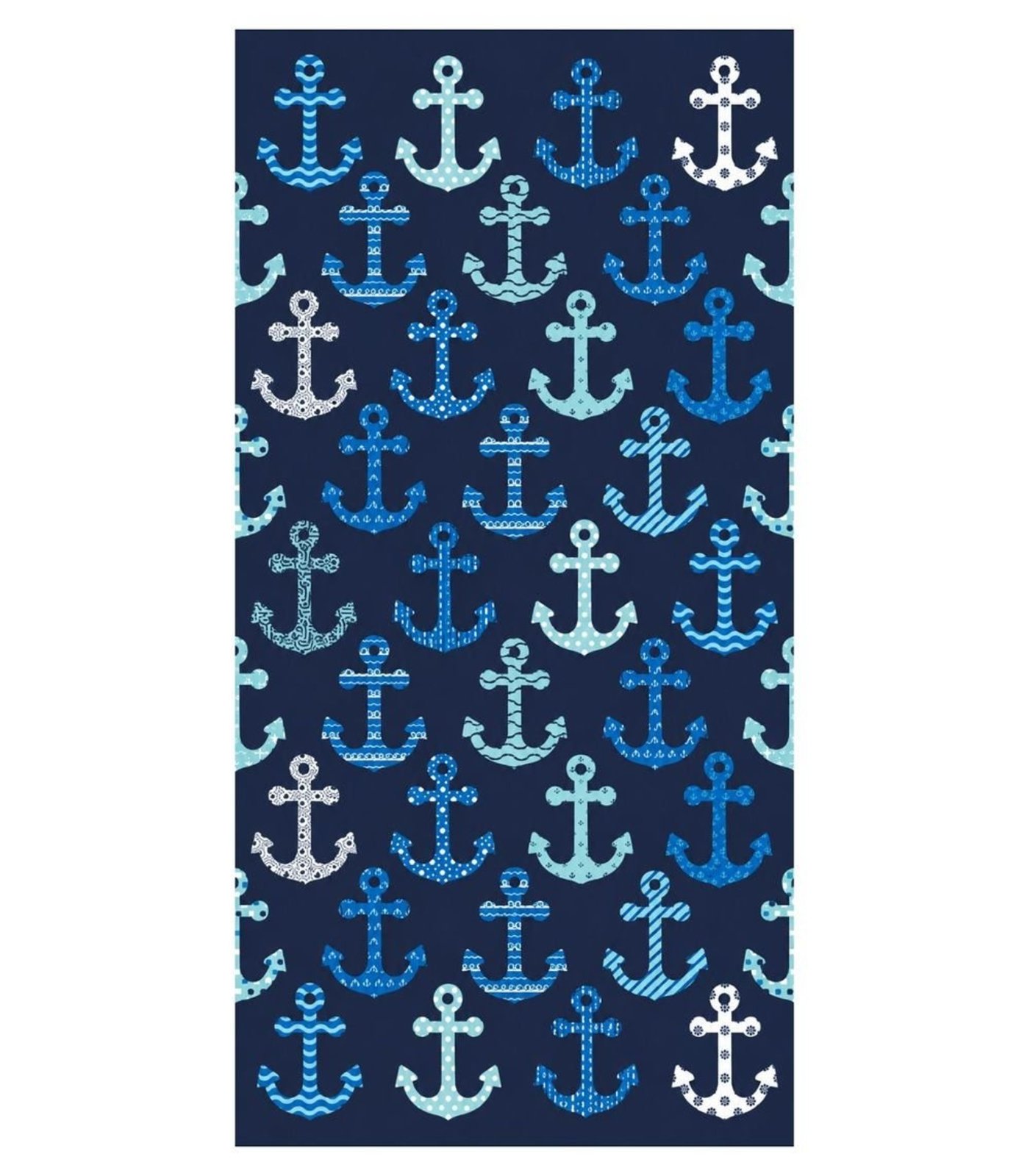 Toalha de Praia Estampada Toque Aveludado Rozac Azul