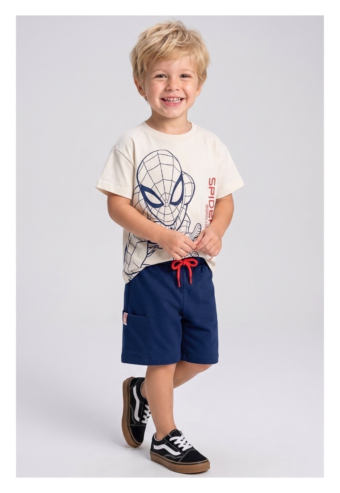 Infantil - Conjunto Menino Marvel Spider Man Off White