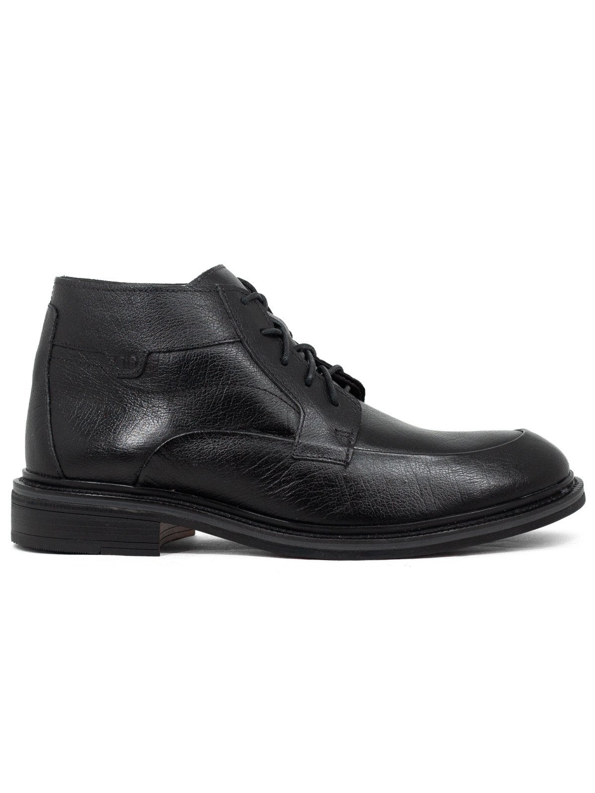 Bota Masculina Democrata Doha Casual Couro Cadarço Confortável Resistente Preto