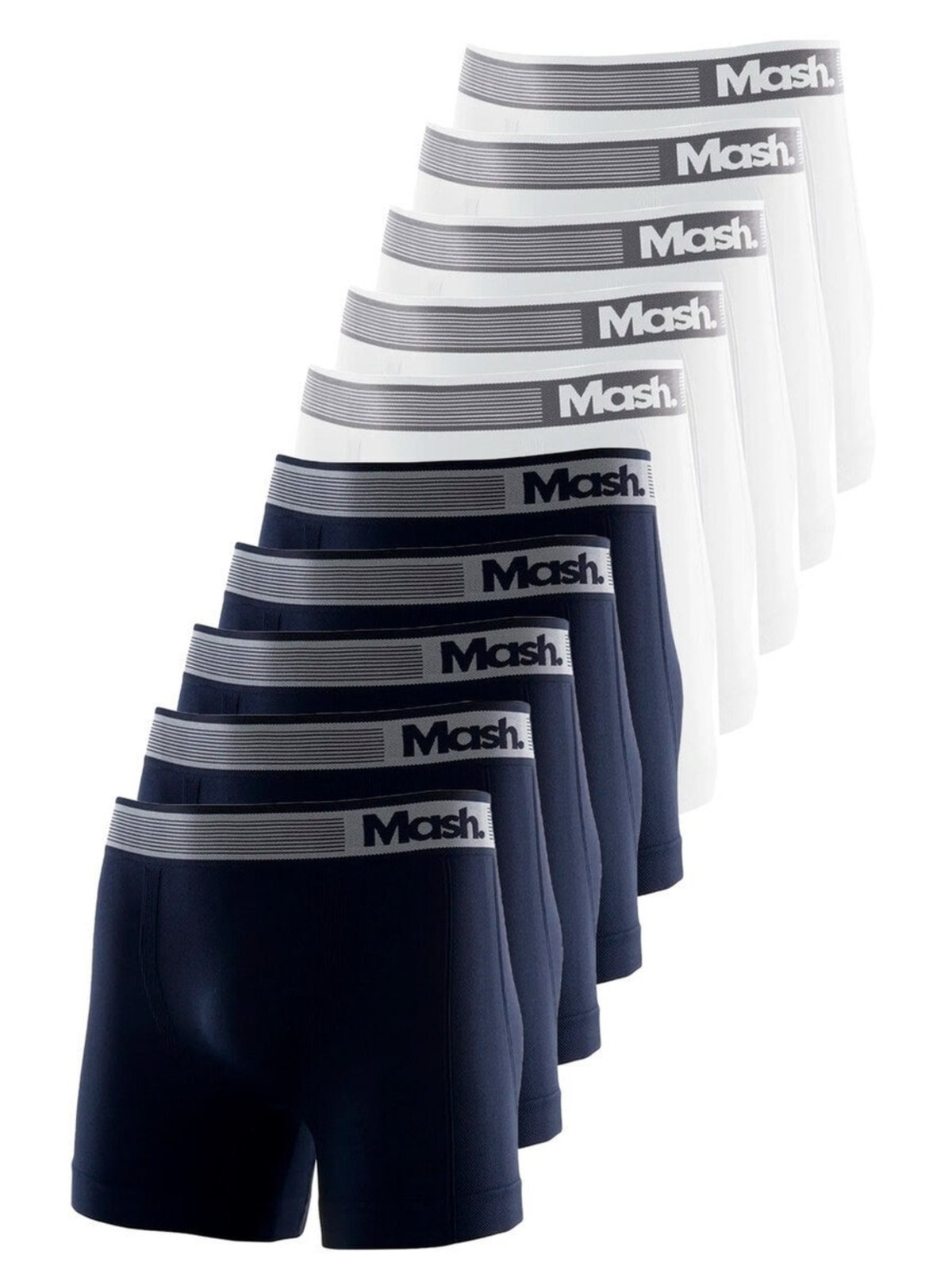 Kit com 10 Cuecas Boxer Mash 710.01 Azul Marinho