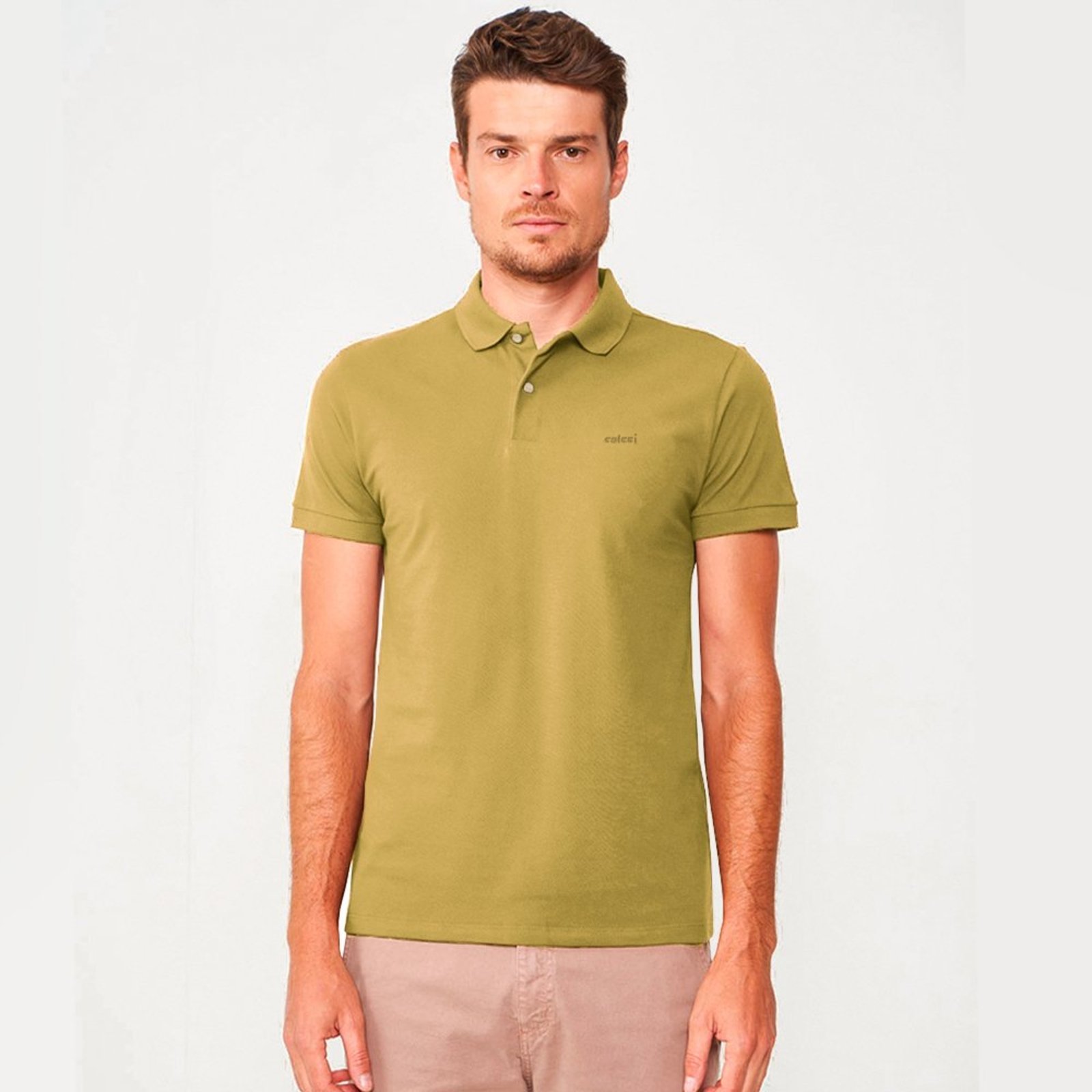 Camisa Polo Colcci Basic Ou26 Verde Biome Masculino