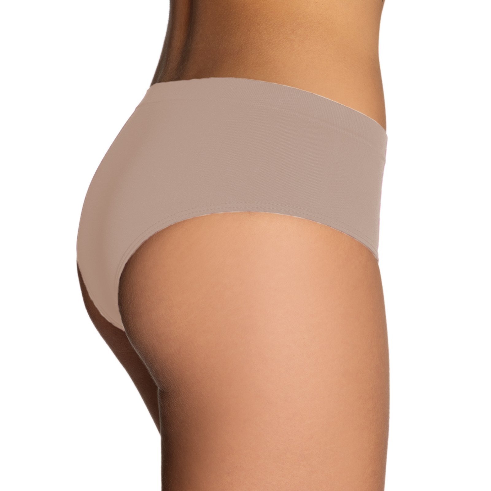Vista 3 Calcinha Loba Caleçon Sem Costura 40900 Natural Peach Lupo bege natural Lupo bege natural