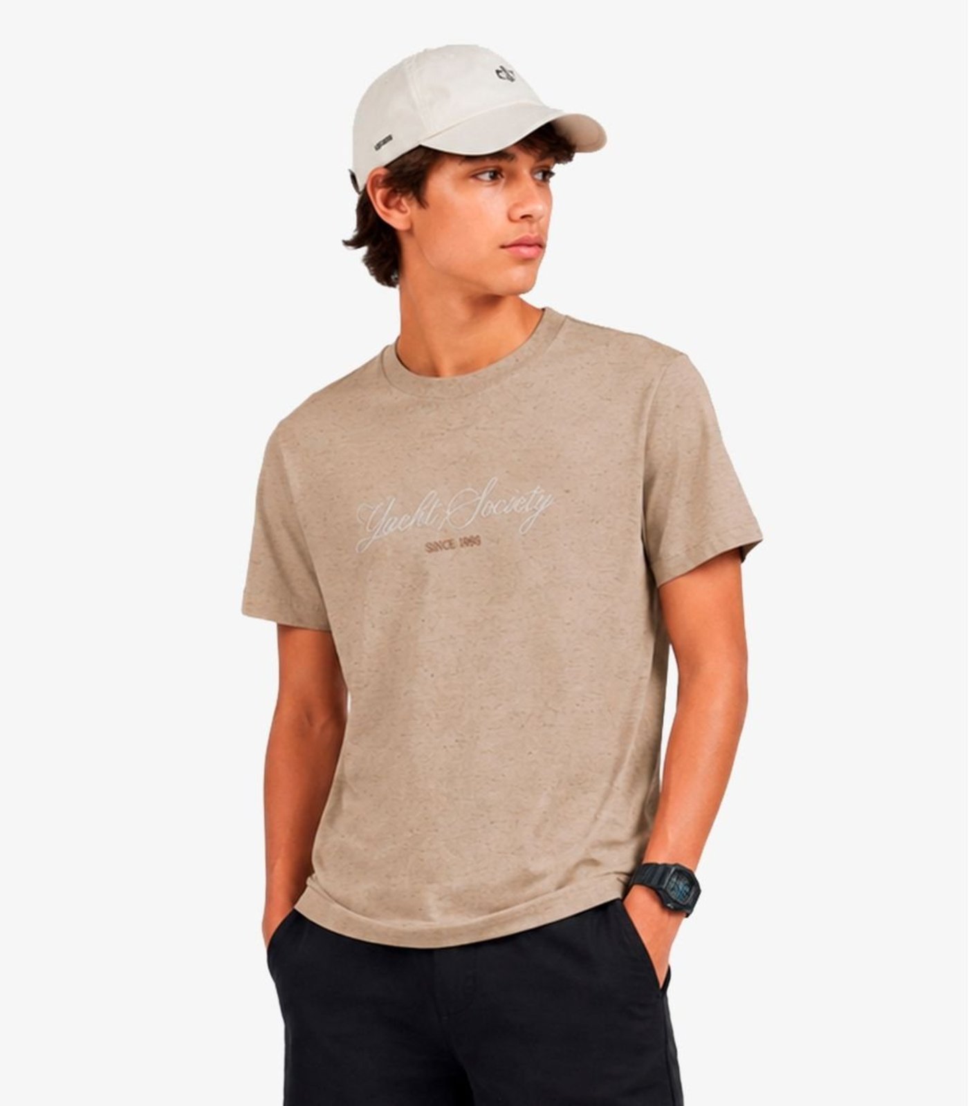 Infantil - Camiseta Masculina Estampa Localizada Minty Bege