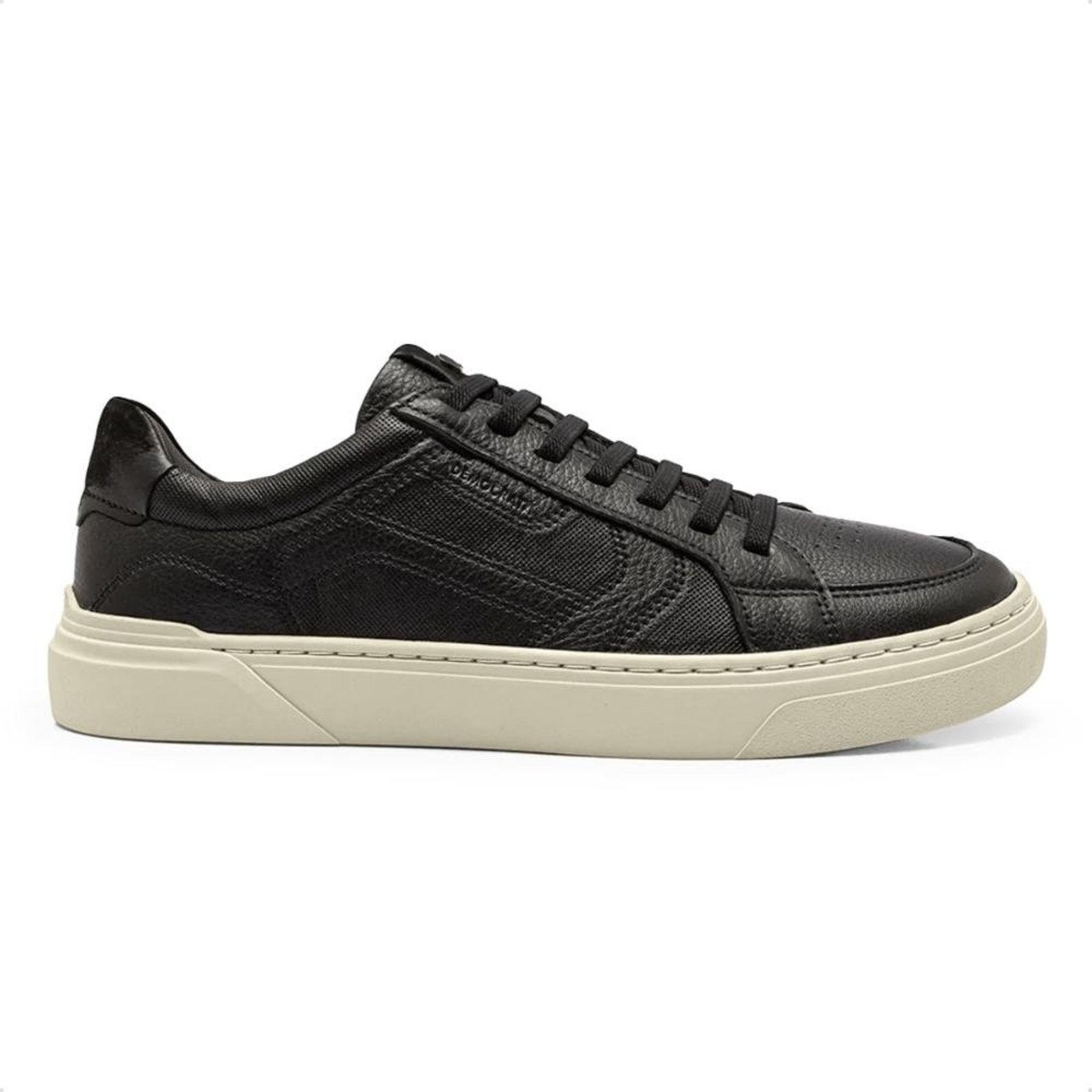 Tênis de Couro Democrata Masculino Bill 240901 Preto