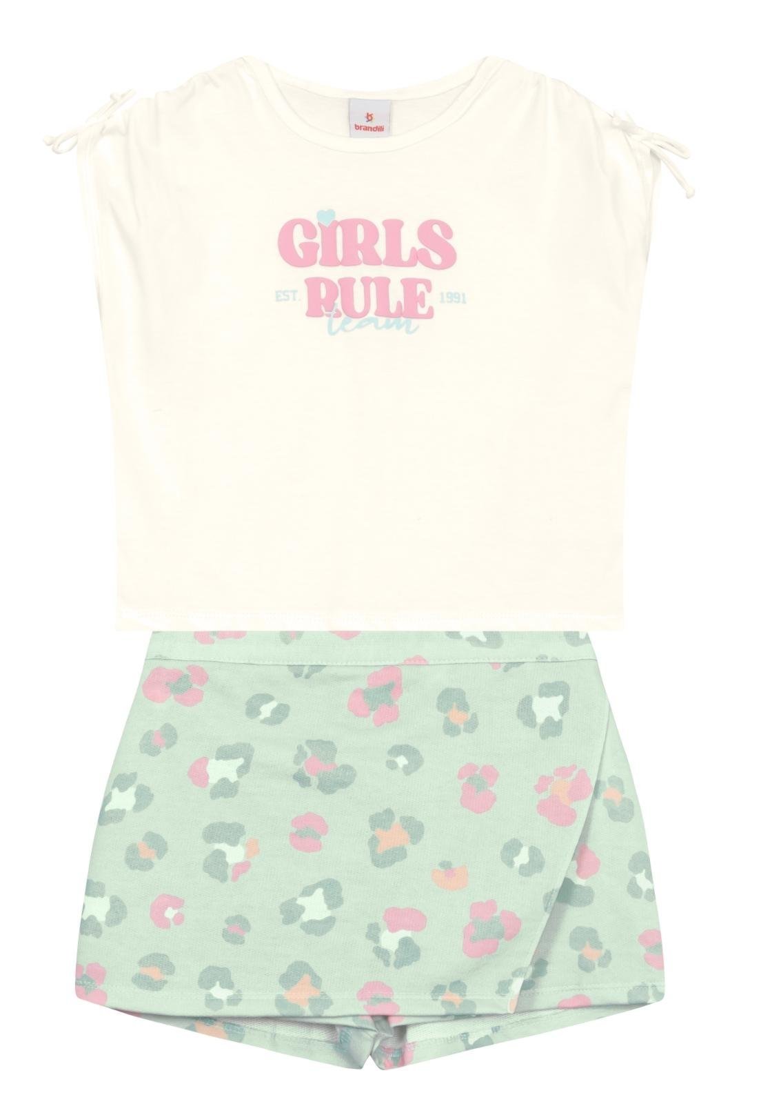 Infantil - Conjunto menina animal print Brandili