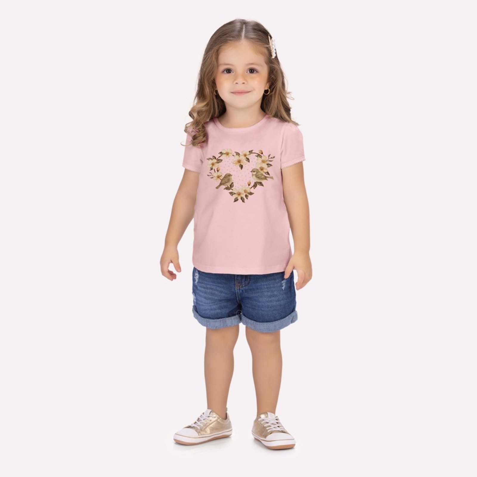 Infantil - Blusa Menina com Strass Milon