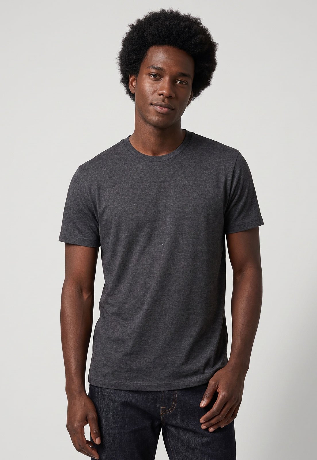 Camiseta Masculina Calvin Klein Meia Malha Grafite
