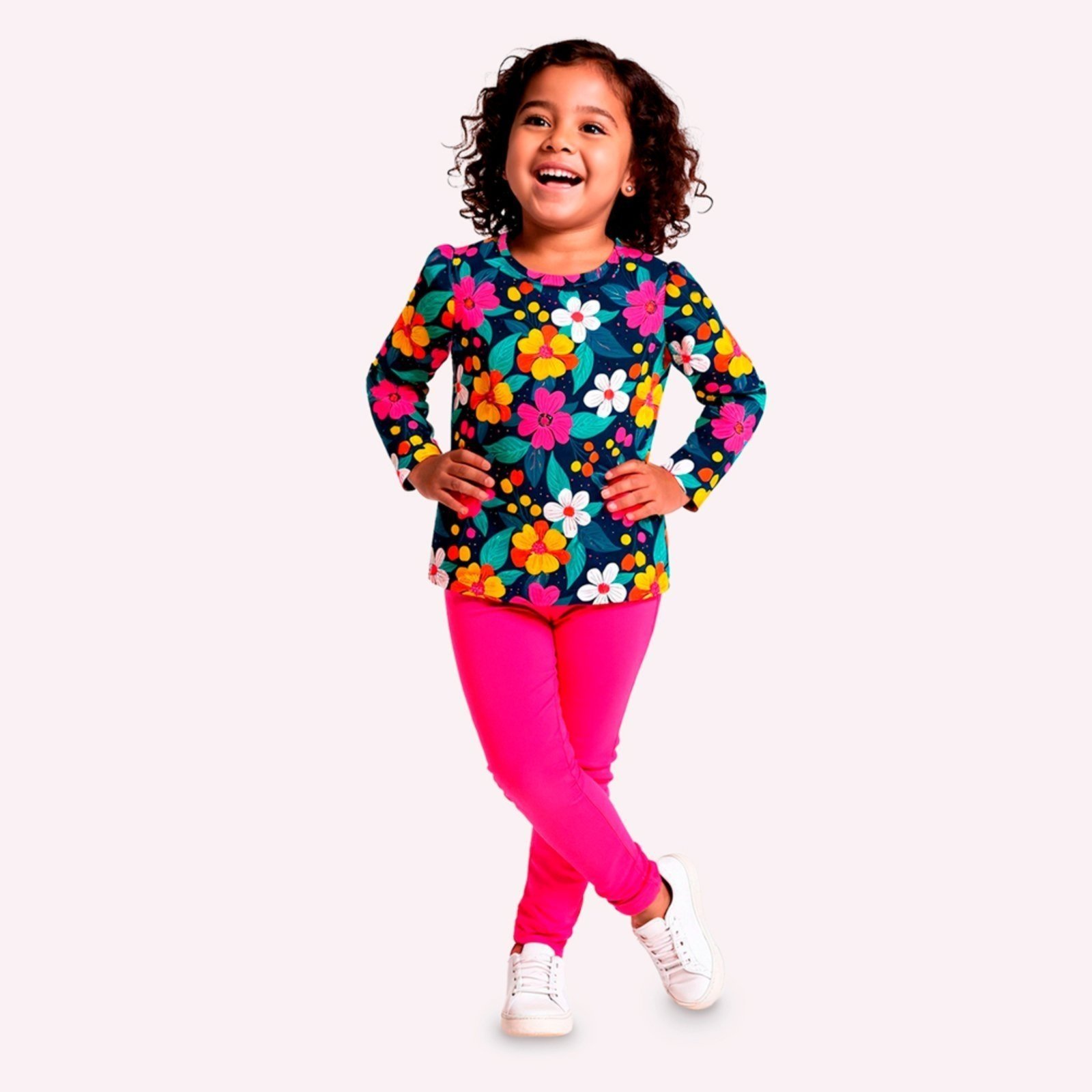 Infantil - Conjunto Menina Flores Kyly