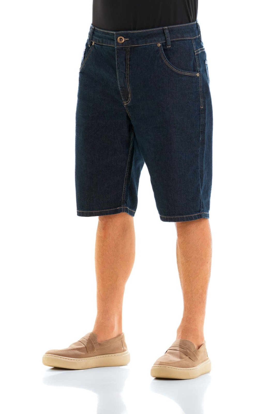 Bermuda Jeans Masculina Arauto Confort Bordado