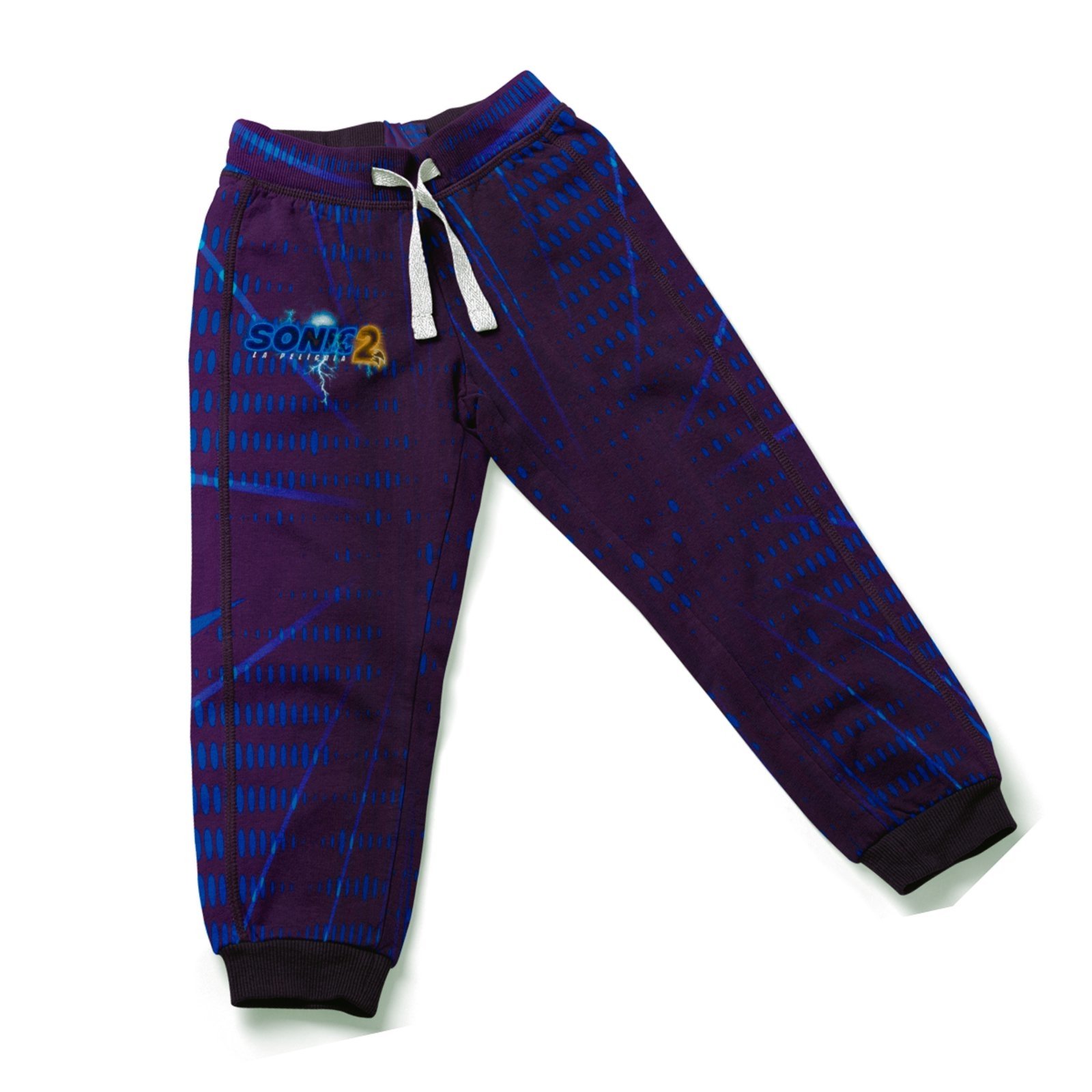 Infantil – Calça Moletom Felpada Com Algodão Temática Personagens s Ouriço Corredor Azul