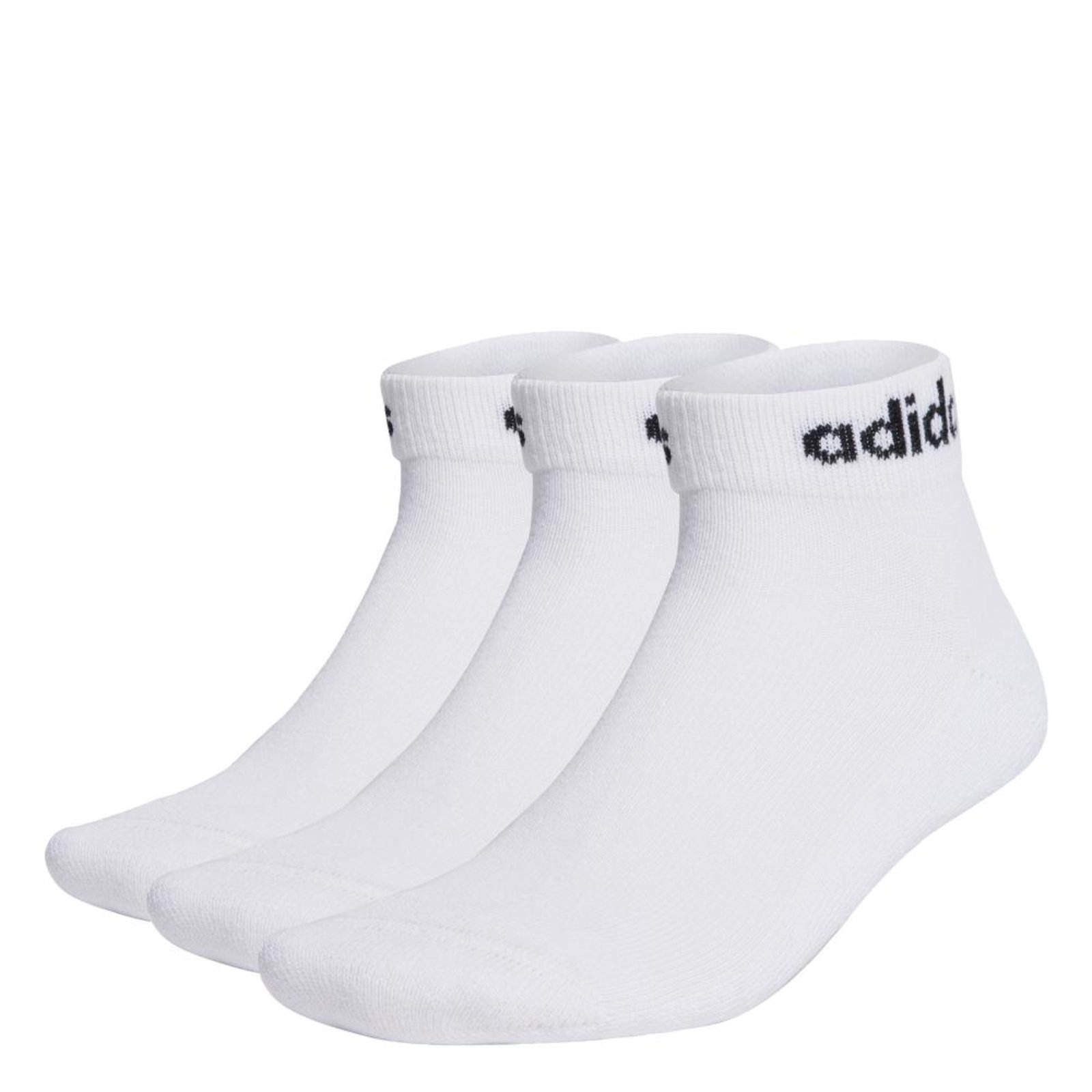 Meias Linear Ankle Cushioned 3 Pares adidas Performance Branco
