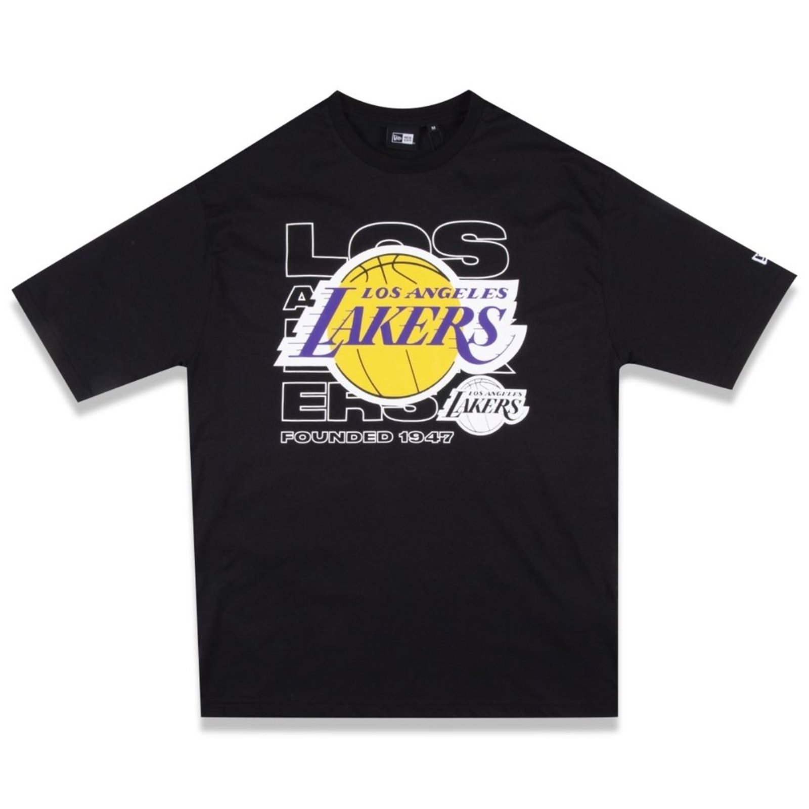 Camiseta New Era Regular Los Angeles Lakers NBA Preto