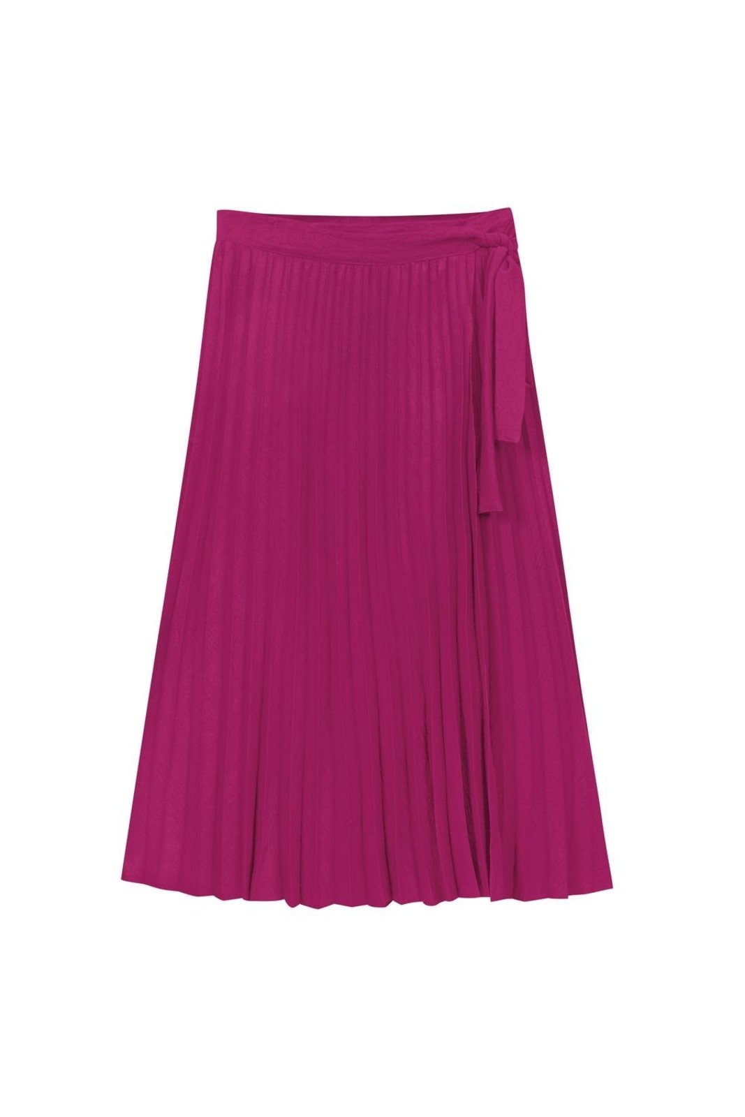 Saia Midi Plissada Feminina Marialícia Rosa