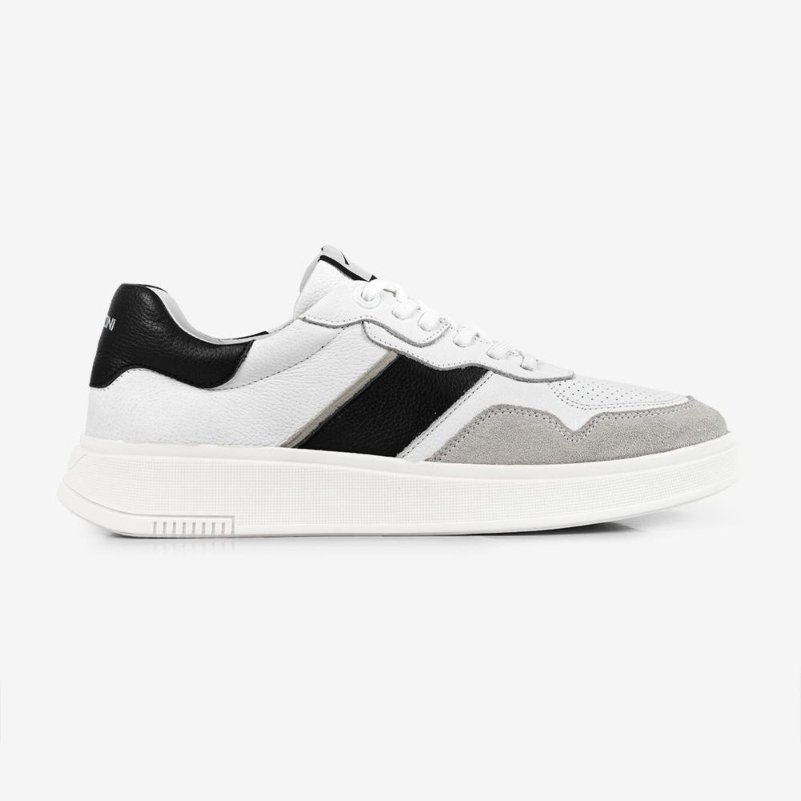 Tênis Casual Ferracini Logan Branco de Couro com Camurça