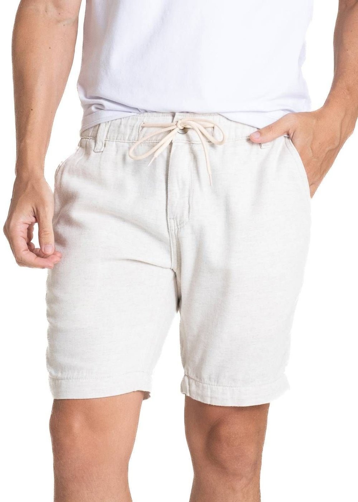 Bermuda Linho Sawary - 282285 - Bege - Sawary