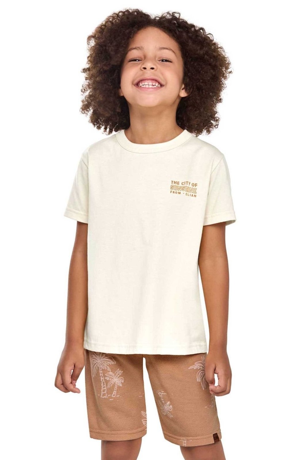 Infantil - Conjunto Menino Coqueiros Elian Bege