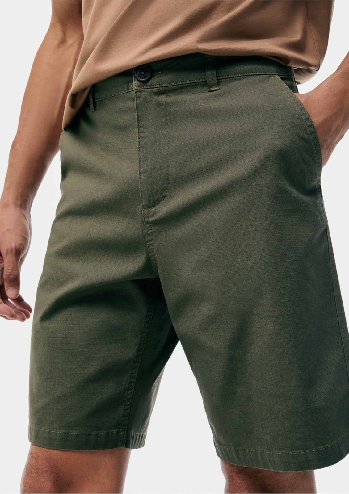Vista 3 Bermuda Masculina Reta Em Sarja Hering verde Hering verde
