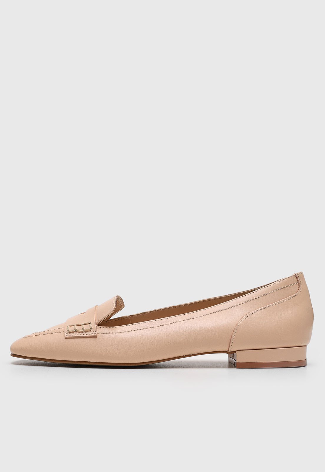 Mocassim Feminino Degalls Salto Baixo Nude