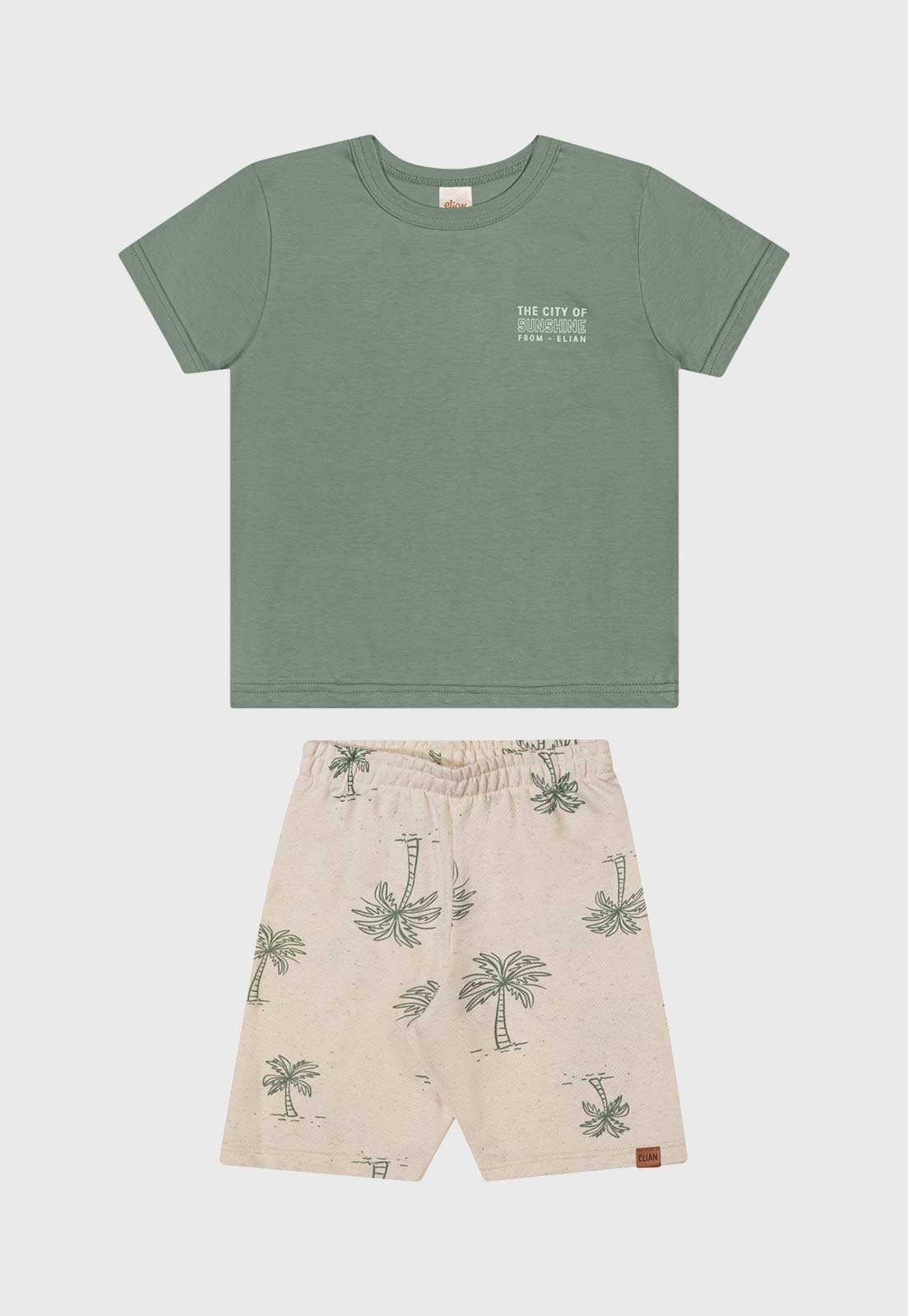 Infantil - Conjunto Curto Elian Blusa e Short Verde